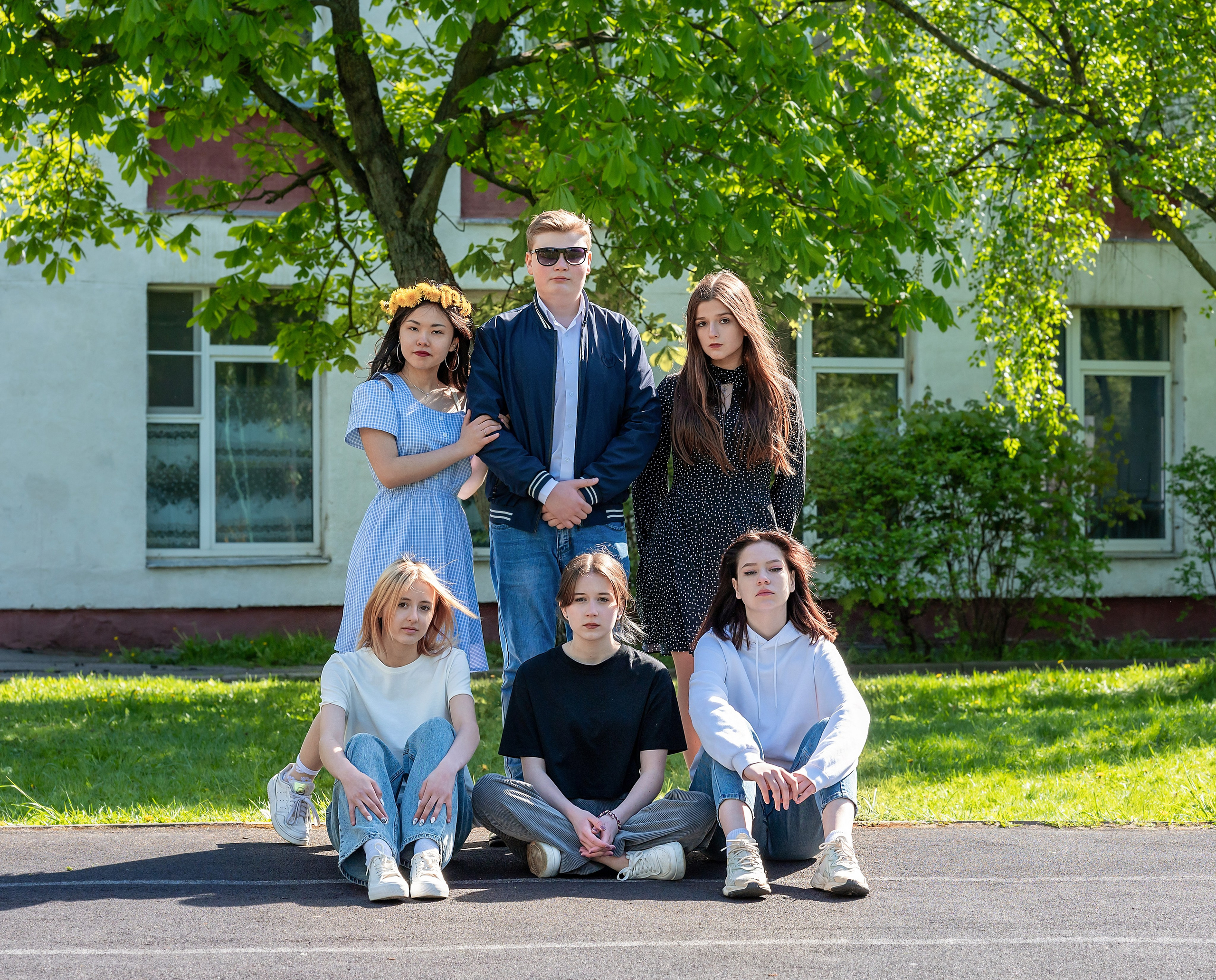 Фотосессия в классе и на территории школы. 9-И класс школа 1413. Детский и семейный фотограф г. Москва Оксана Катаджи