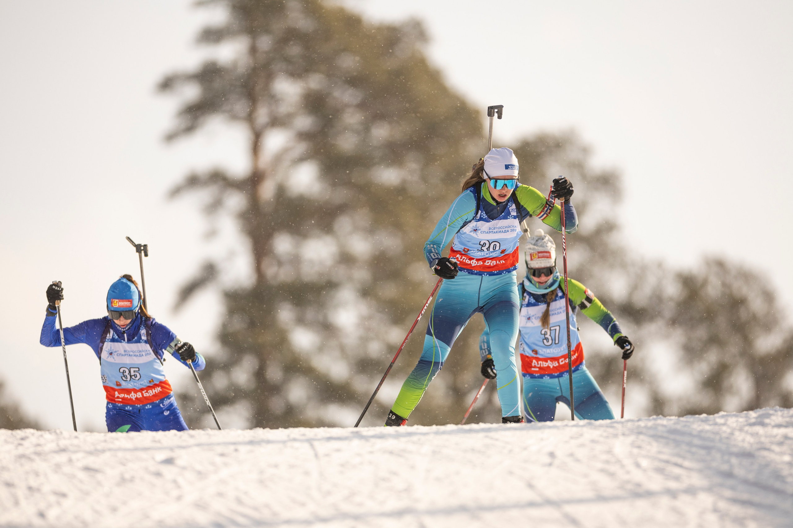 Всероссийская спартакиада. Гонка преследования женщины. Спортивный репортажный фотограф Казань Нафис Сиразетдинов