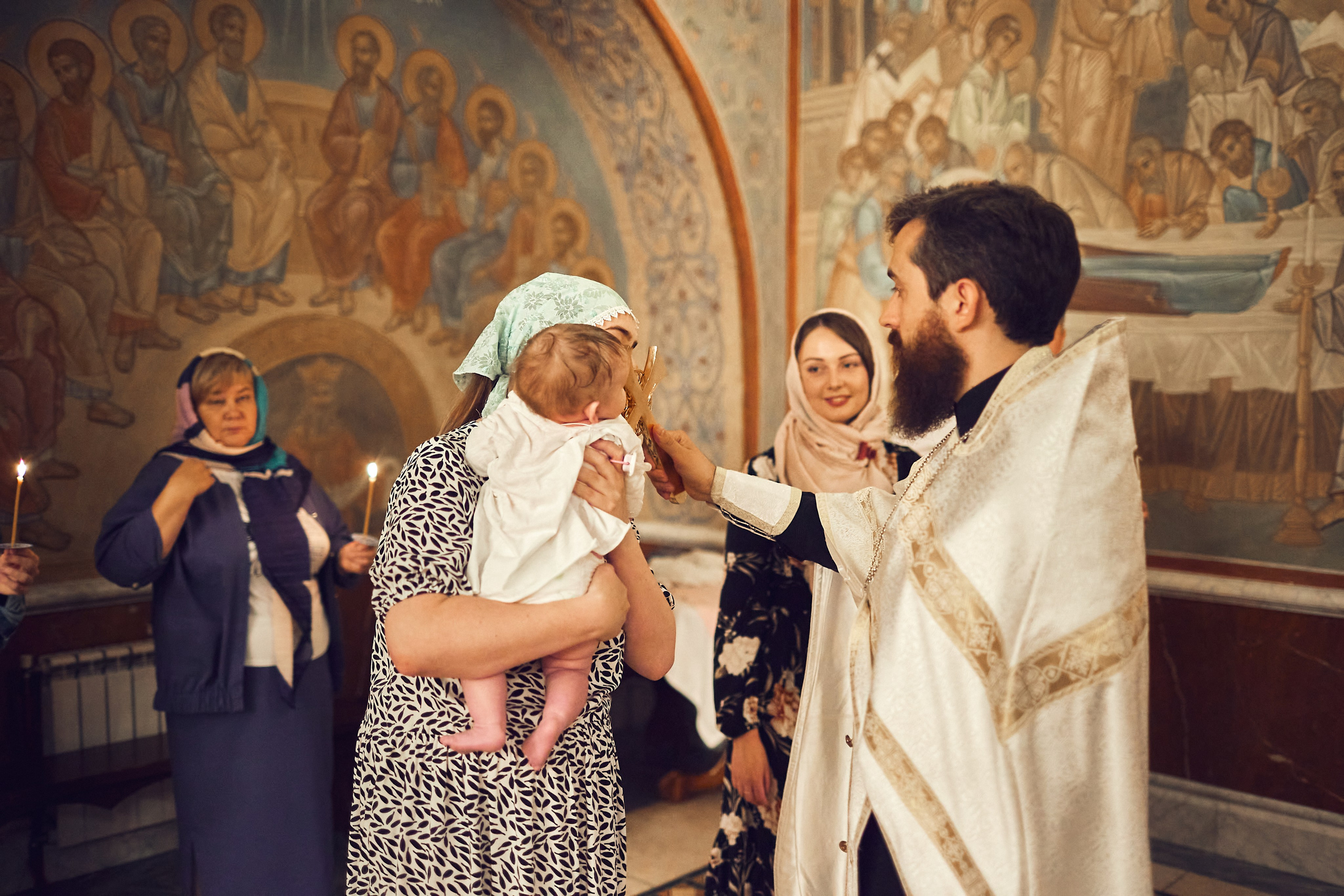 Таинство Крещения. Фотограф Москва|Ясенево Яна Новокрещенных