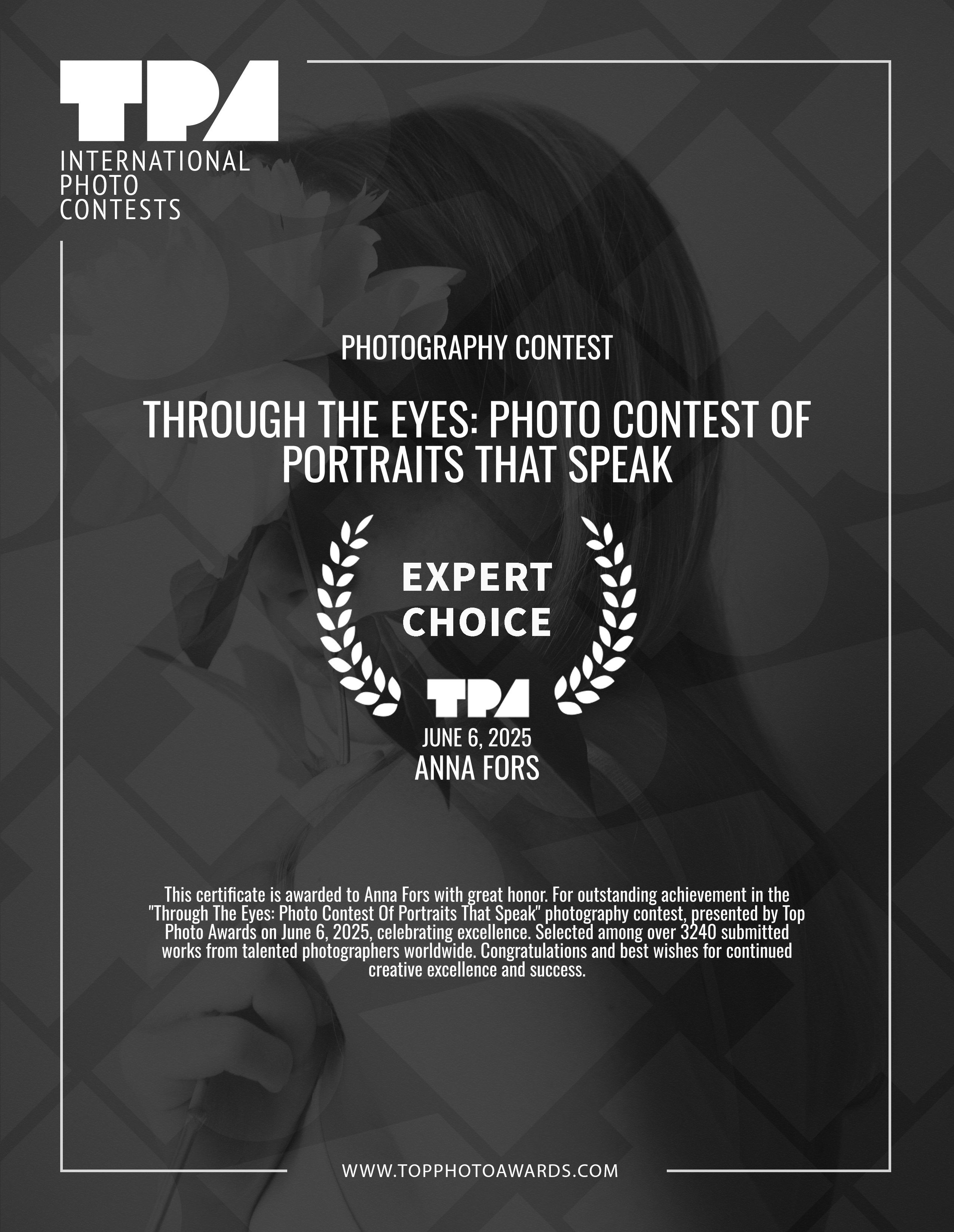 Награды фотохудожника Анны Форс — Победитель BICFP, TopPhotoAwards и финалист Liquida Grant. Арт-ню фотограф, Фотохудожник в Москве Анна Форс