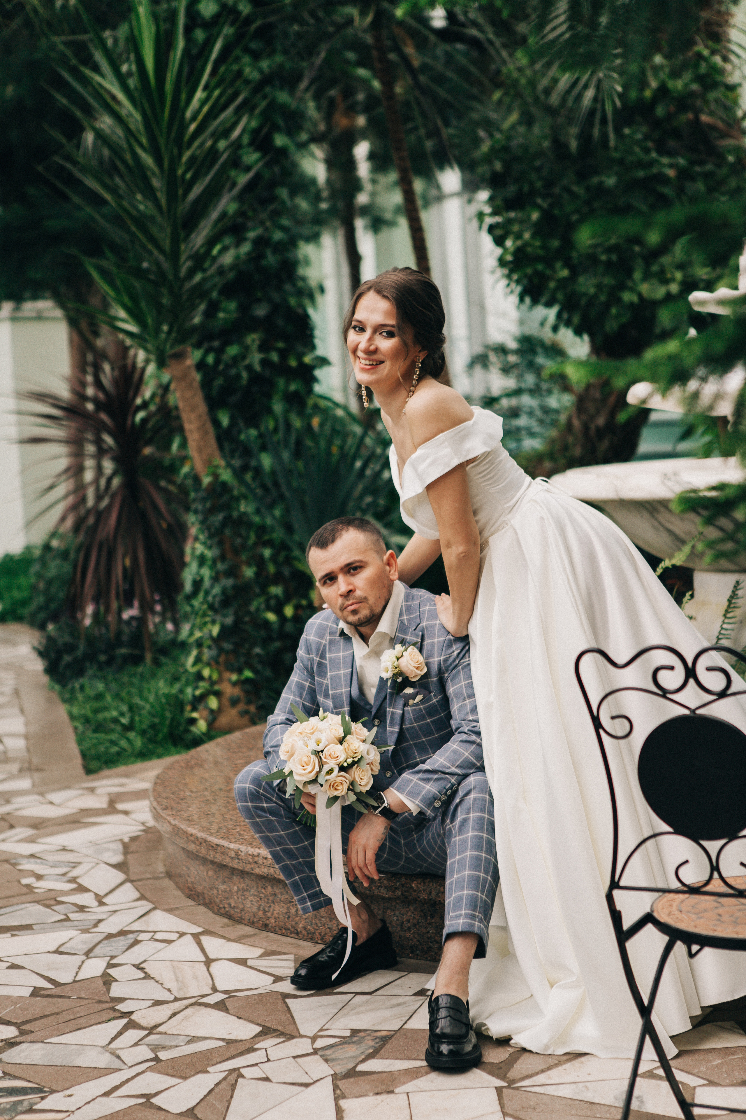 Мария, Михаил в зимнем саду. Свадебный фотограф Юлия Сарапульцева, Ижевск