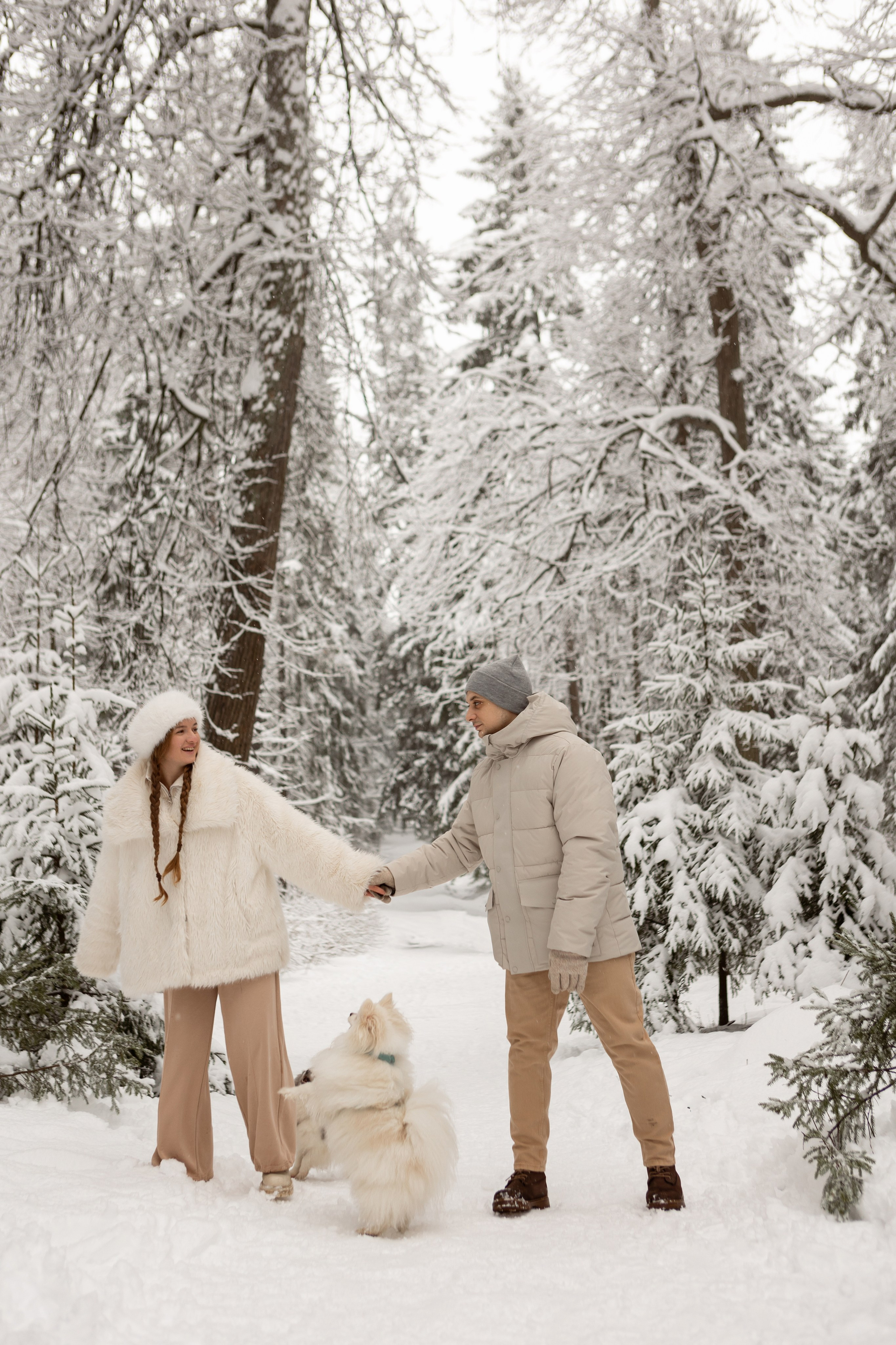 Новогодняя фотосессия с собачками в шуваловском парке. Свадебный фотограф в СПБ | Санкт-Петербурге Анастасия Рахимгулова