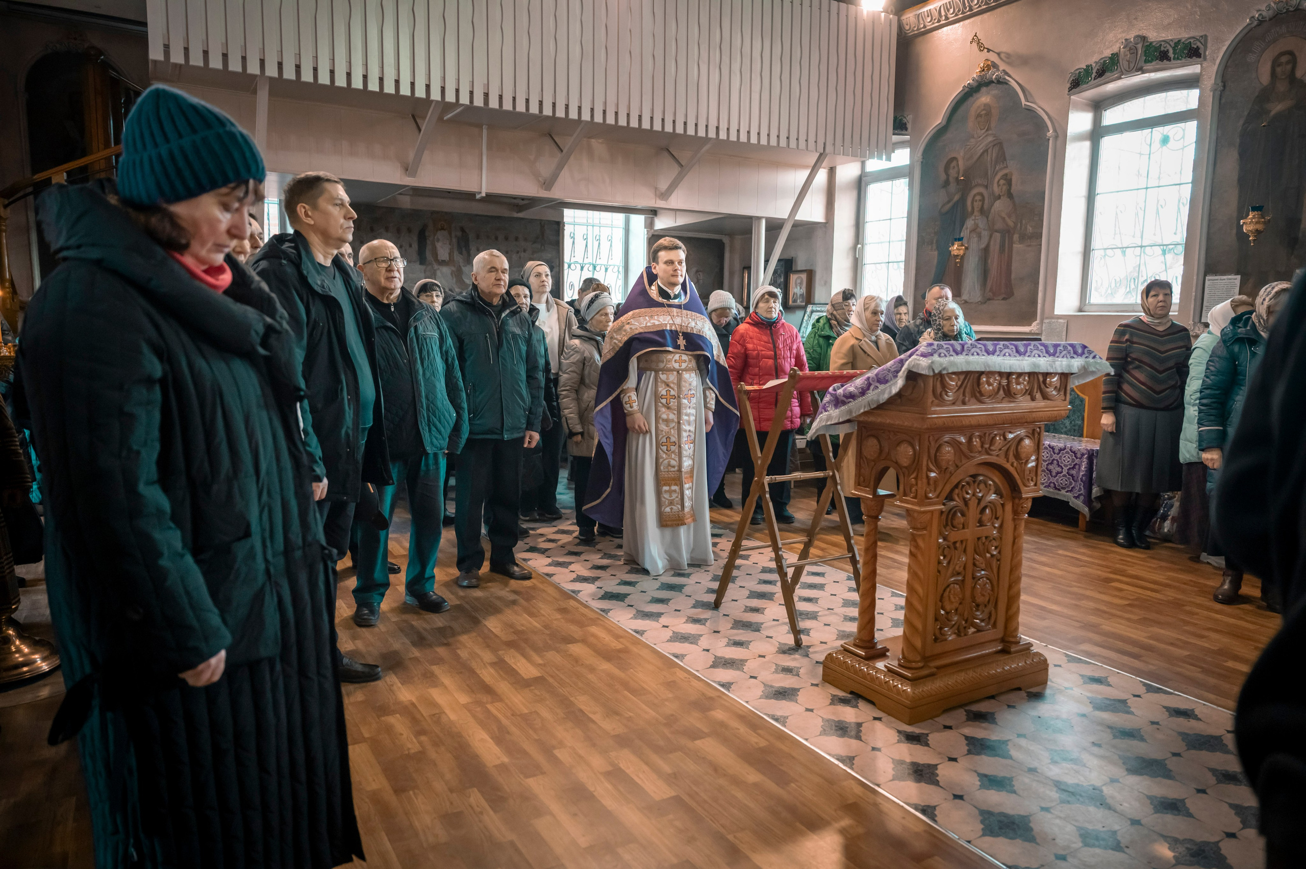 Никольский храм, г. Зерноград. Торжество Православия. Антон и Татьяна Денисенко — В храме