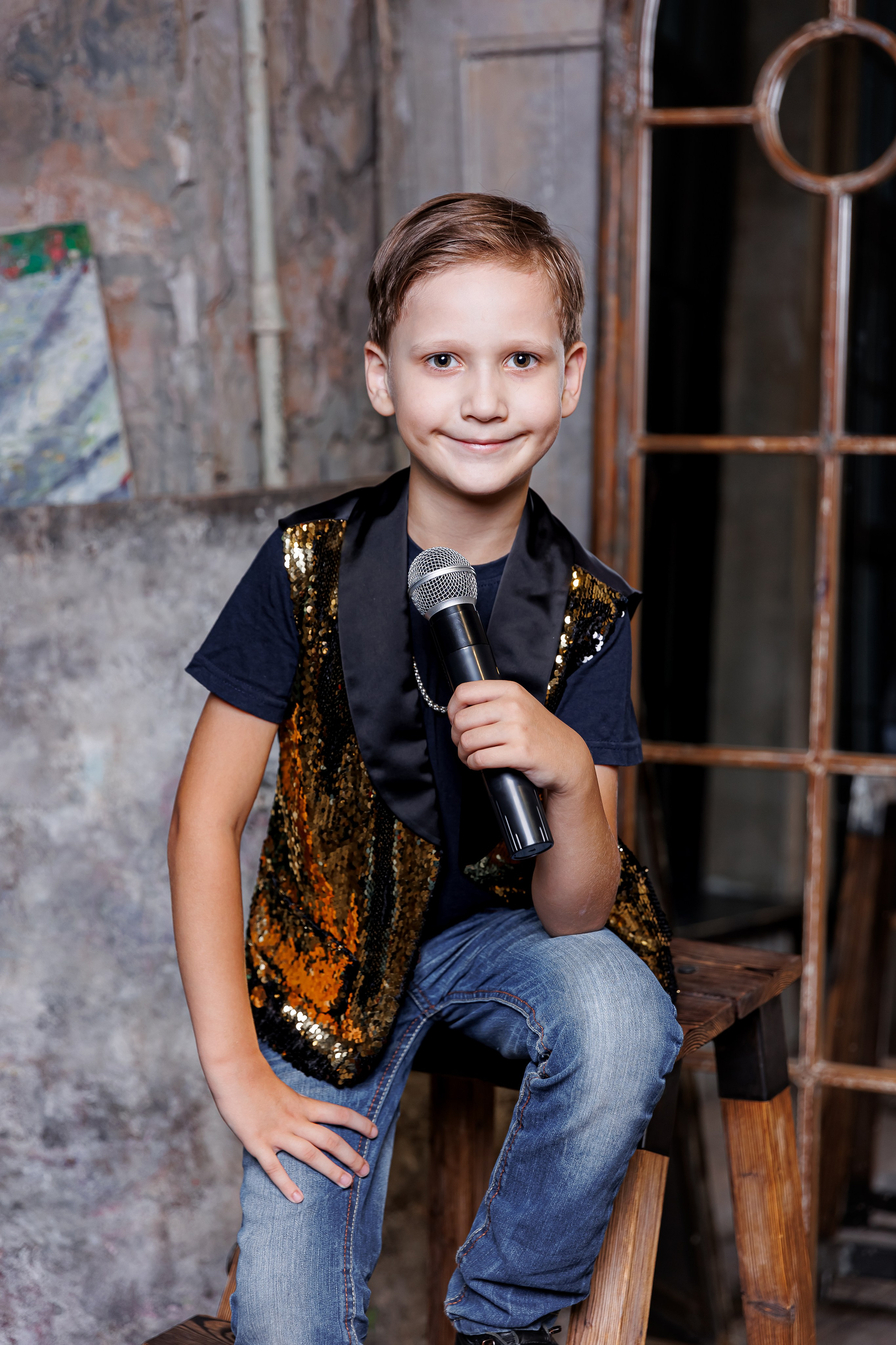 Студийная съёмка для вокальной студии «Звёздочка». Семейный и детский фотограф Комина Елена, Власиха, Одинцово