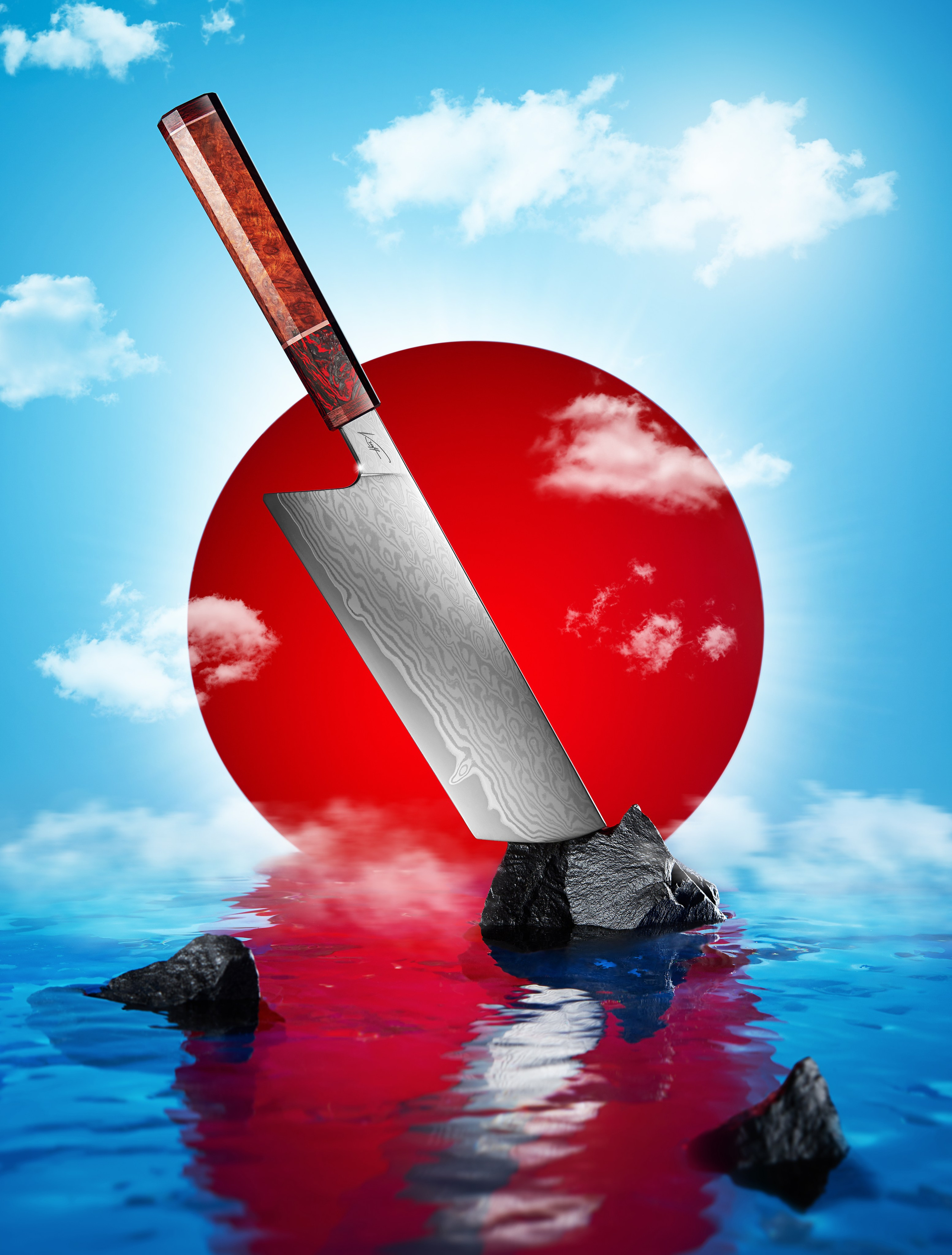 Нож Накири на заказ. 🔪 Авторские кухонные ножи Б. Кравченко