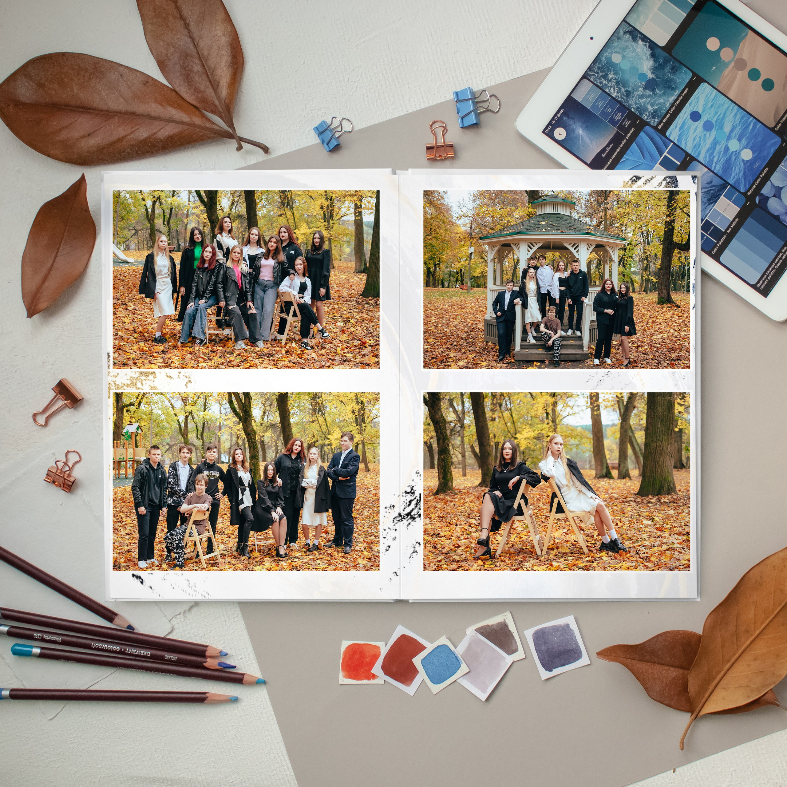 Выпускной альбом для старшей школы 5 разворотов. Выпускные альбомы для детского сада и школы в Москве