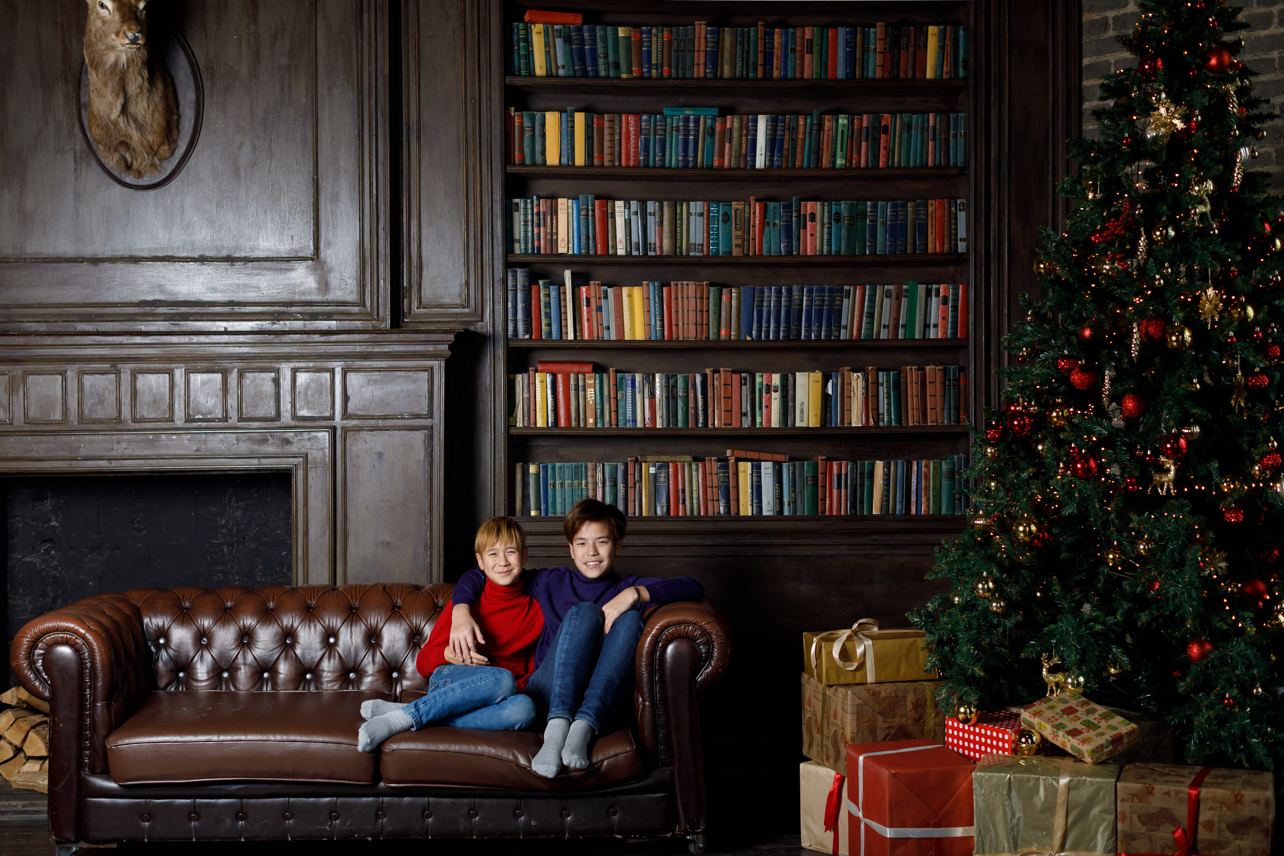 Новогодняя семейная съёмка. Портретный и семейный фотограф Юлия Герман