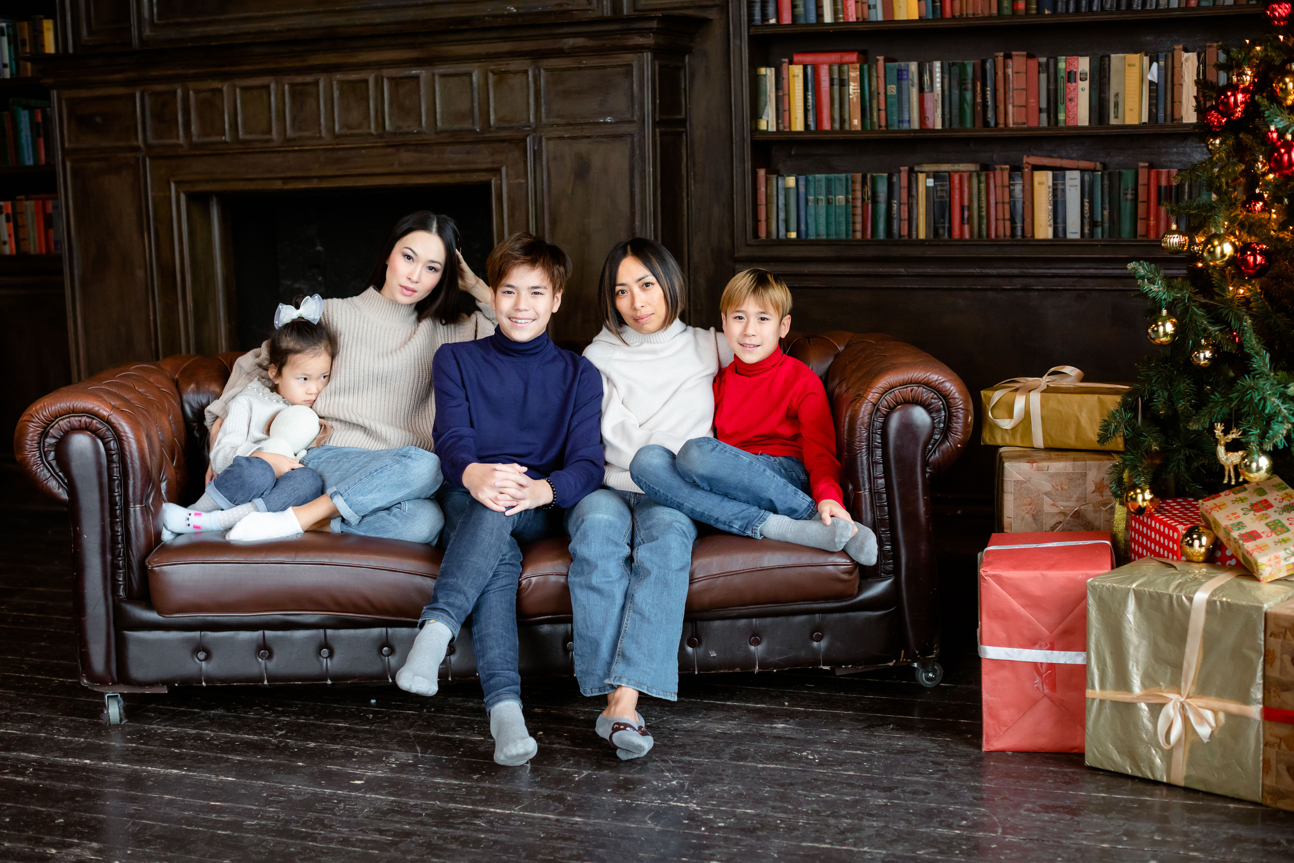 Новогодняя семейная съёмка. Портретный и семейный фотограф Юлия Герман