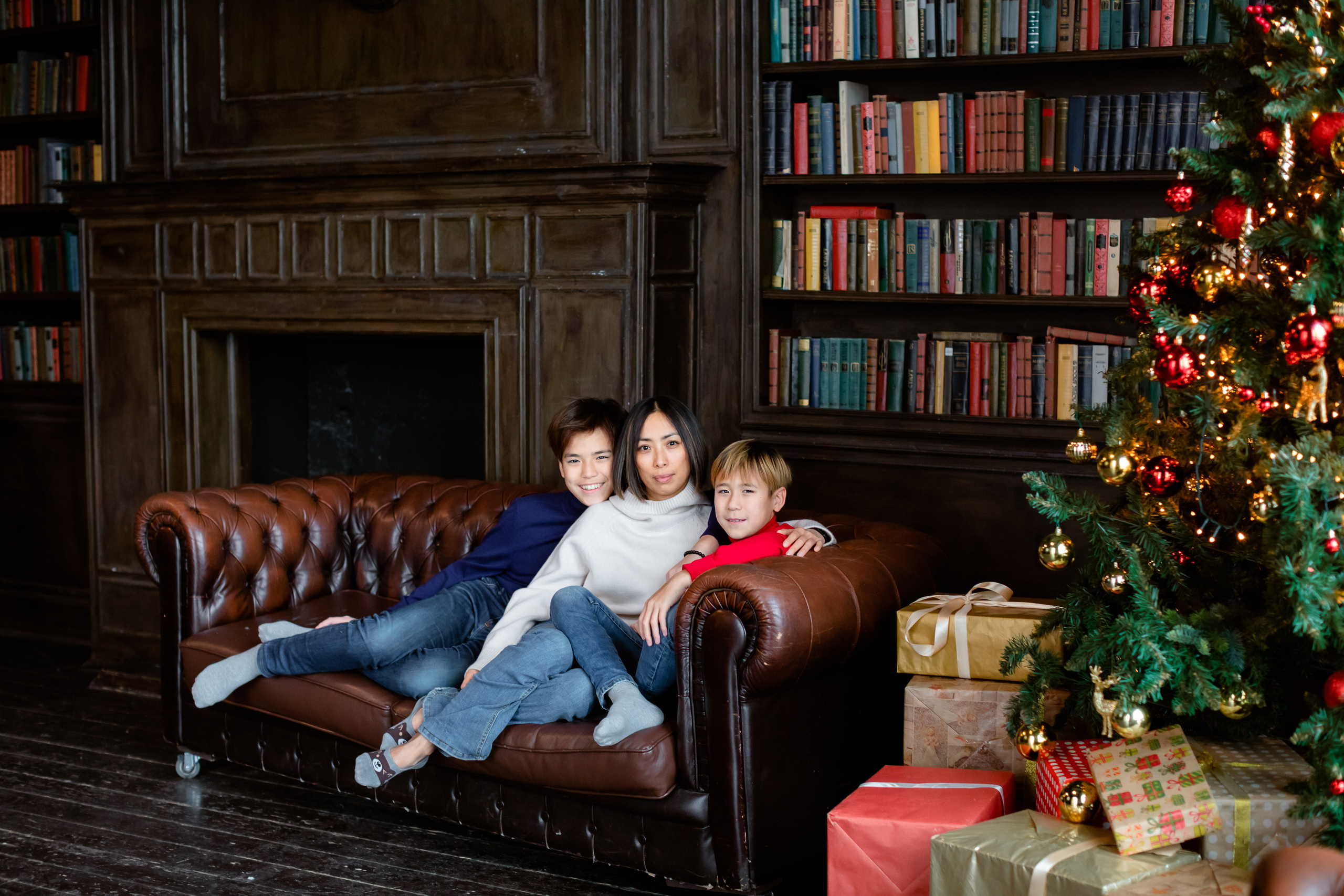 Новогодняя семейная съёмка. Портретный и семейный фотограф Юлия Герман