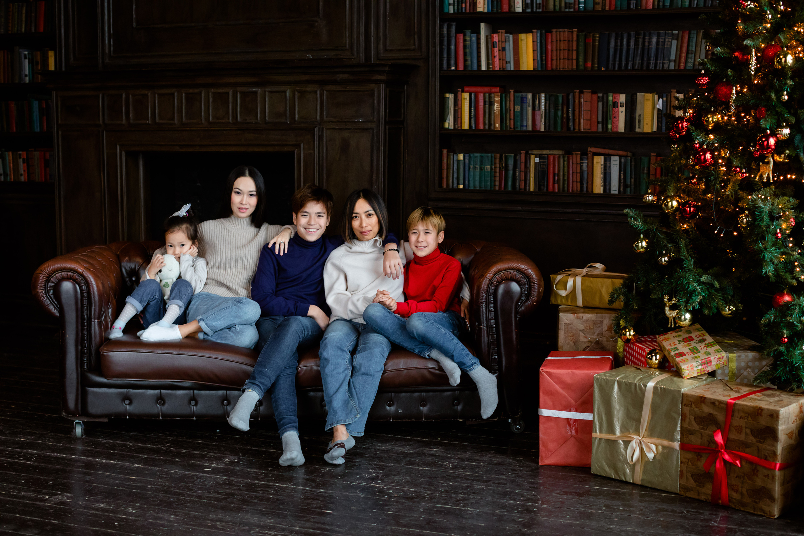 Новогодняя семейная съёмка. Портретный и семейный фотограф Юлия Герман