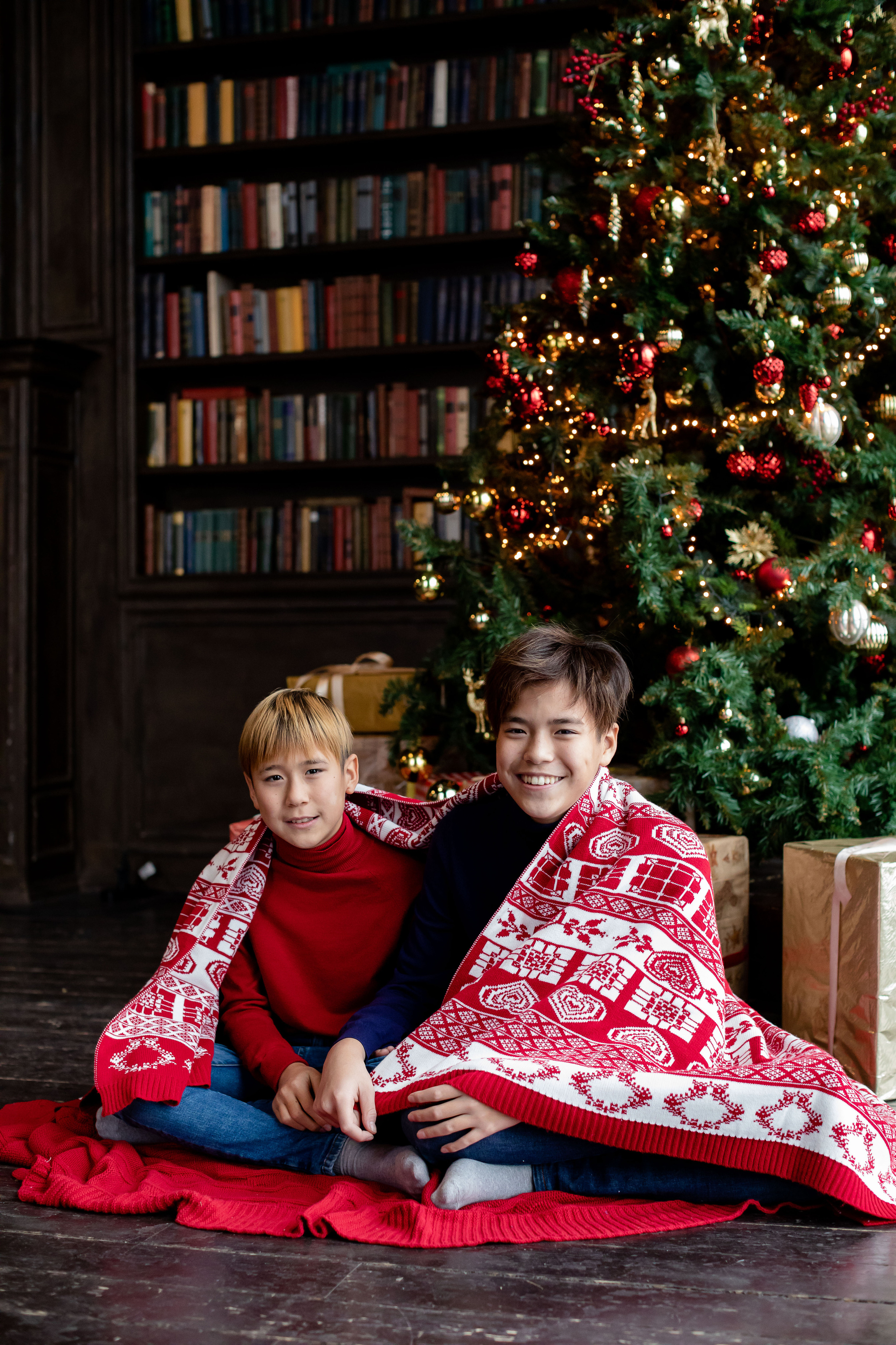 Новогодняя семейная съёмка. Портретный и семейный фотограф Юлия Герман