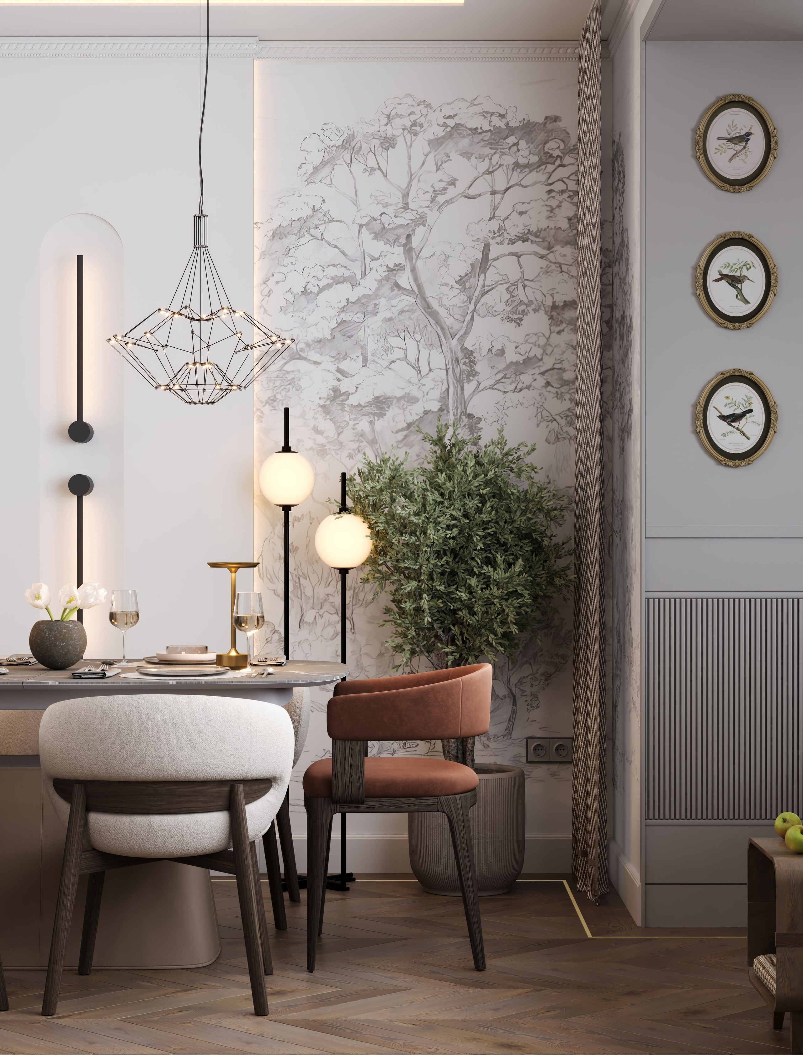 3D Визуализация квартиры пгт Заречье 62.7 m². Заказать 3Д визуализацию интерьеров — Дарья Веденёва