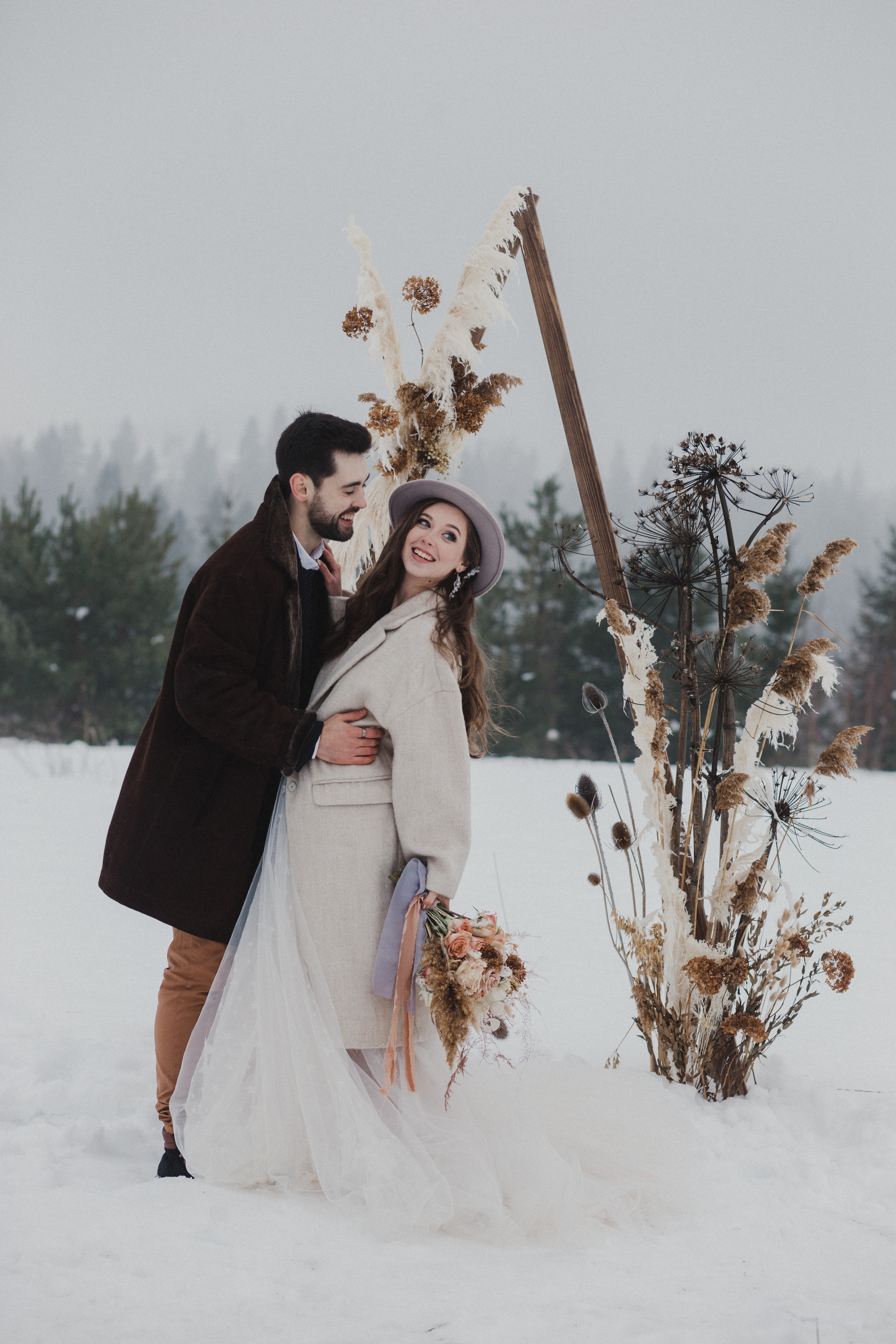 Свадьба зимой Зимняя свадьба Выездная регистрация. Свадебный фотограф Калуга Москва Диана Румянцева