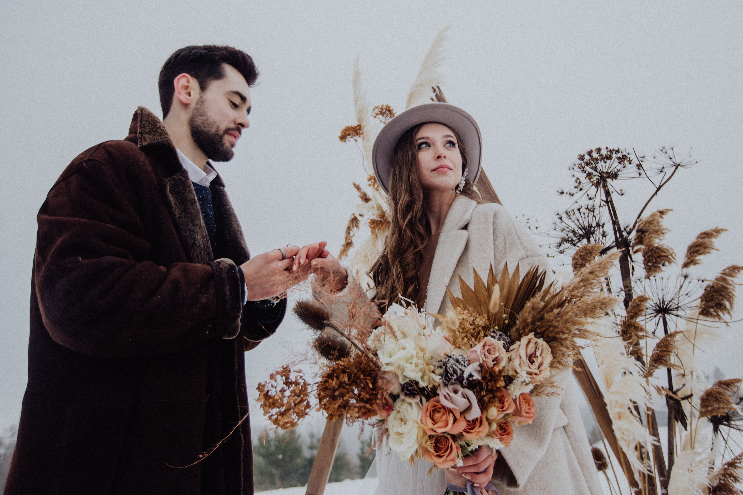Свадьба зимой Зимняя свадьба Выездная регистрация. Свадебный фотограф Калуга Москва Диана Румянцева