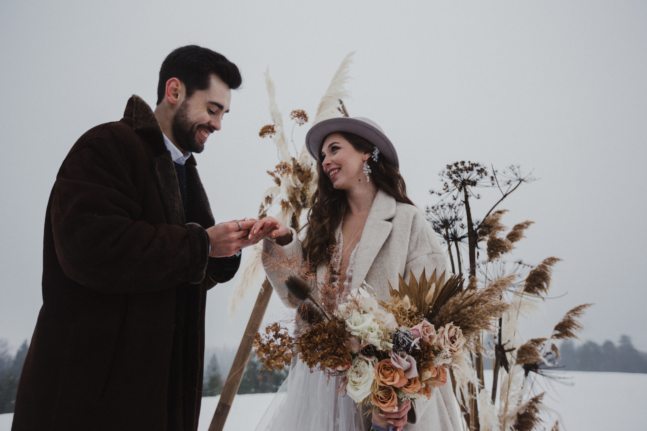 Свадьба зимой Зимняя свадьба Выездная регистрация. Свадебный фотограф Калуга Москва Диана Румянцева