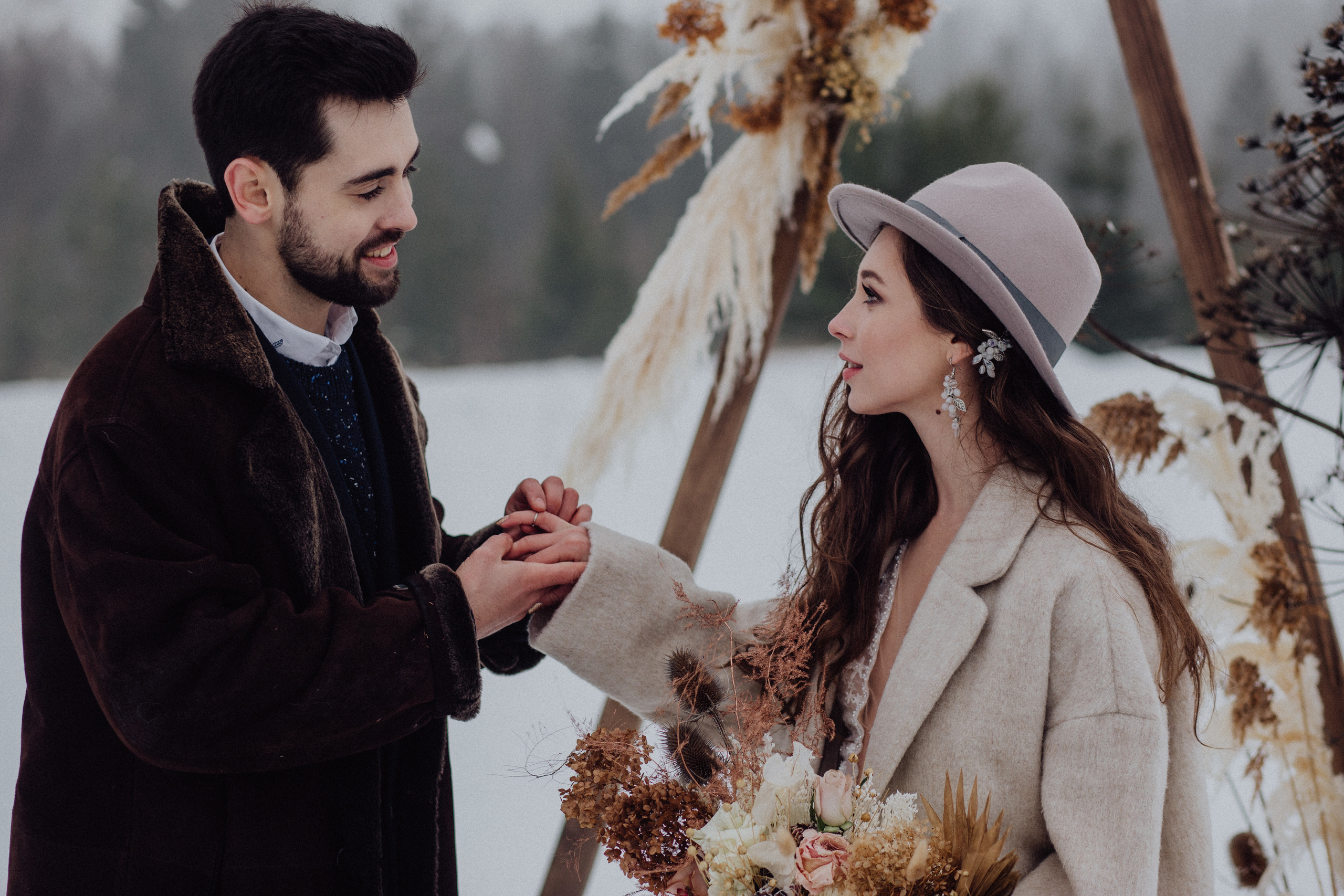 Свадьба зимой Зимняя свадьба Выездная регистрация. Свадебный фотограф Калуга Москва Диана Румянцева