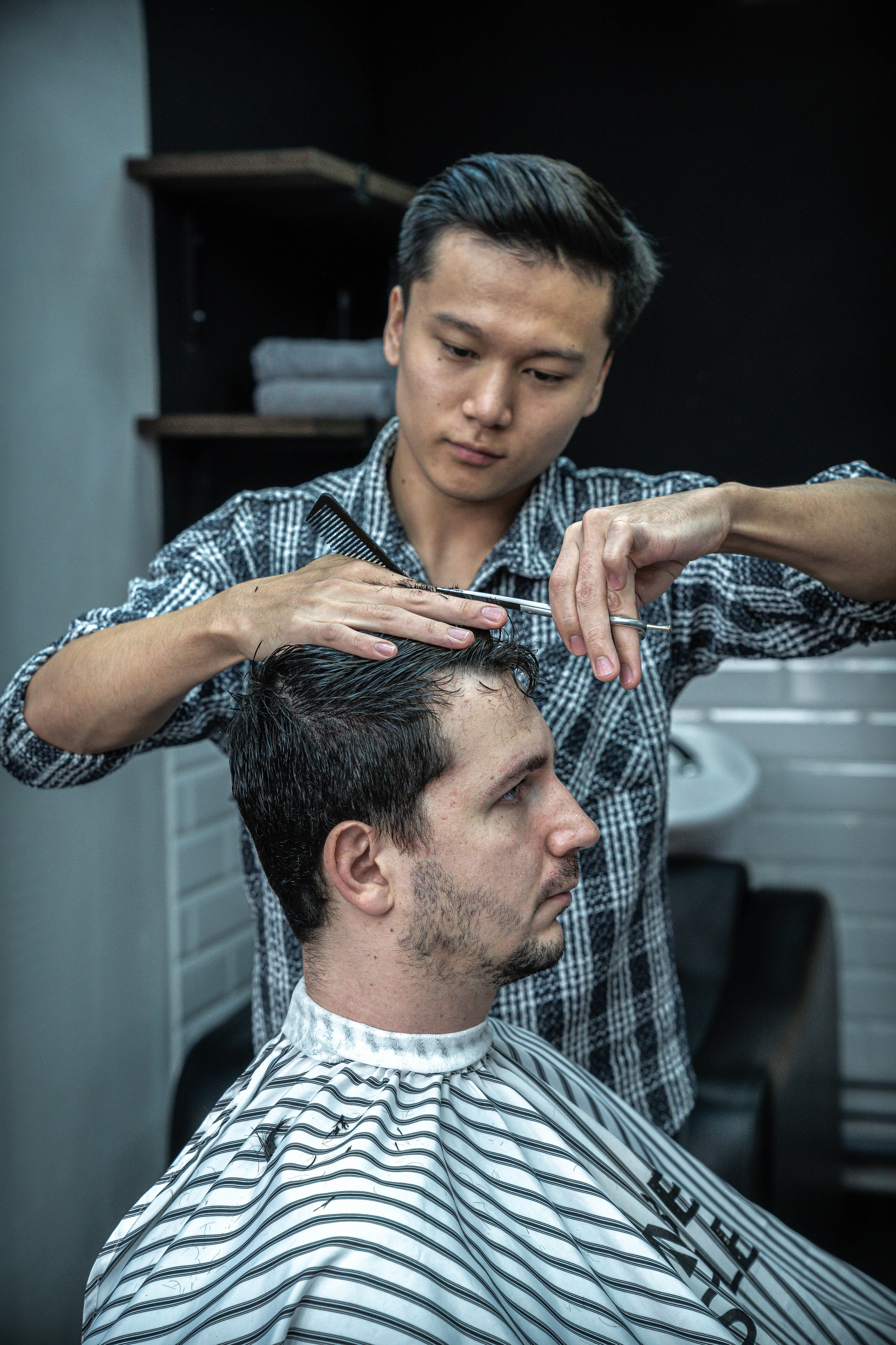  мужская стрижка Барбершоп Barbershop BRITVA Преображенская