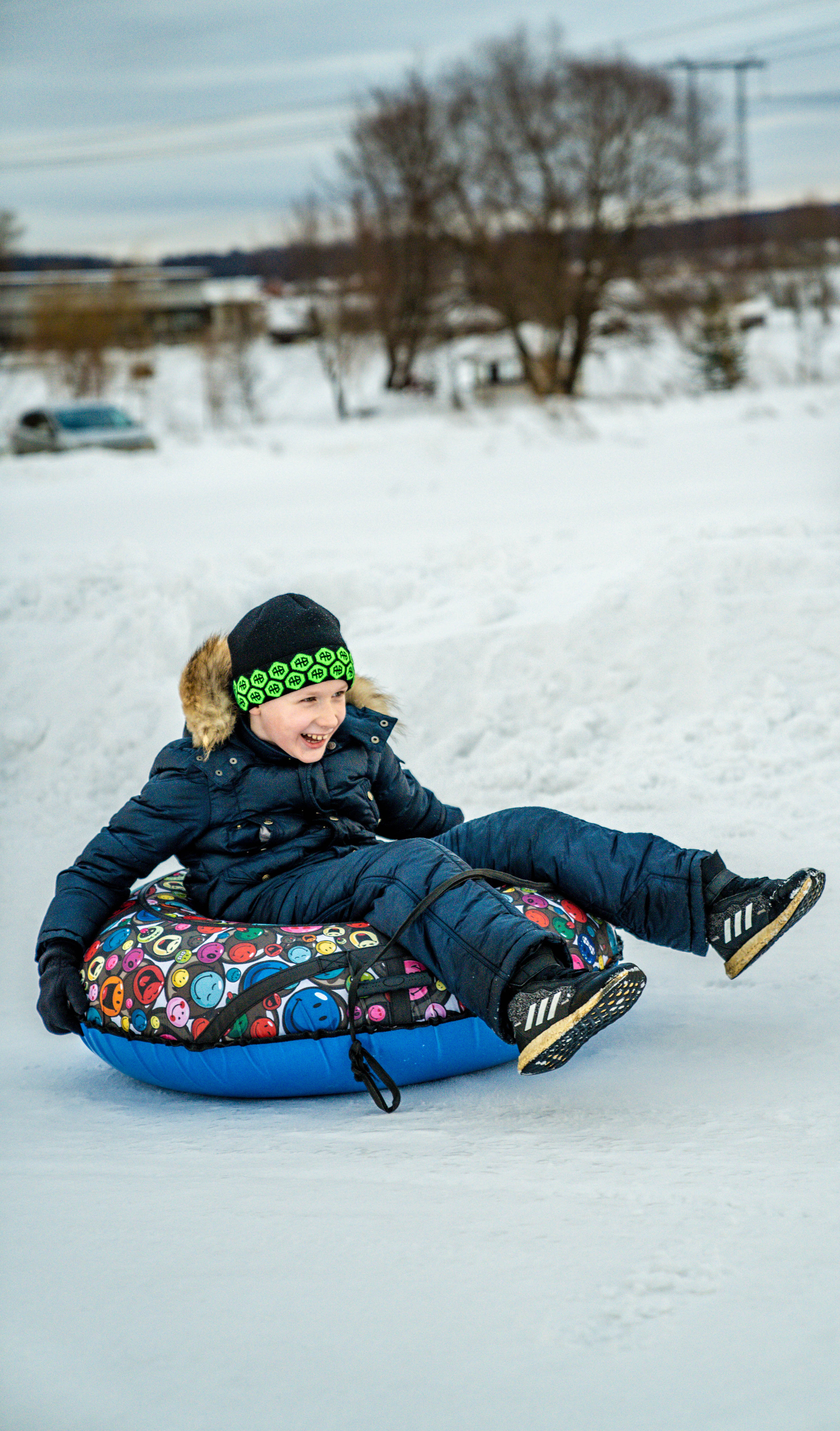 Катание на ватрушках в Рыболовной усадьбе «Остров». Фото и видео съёмка на заказ. VAU Studia. Москва