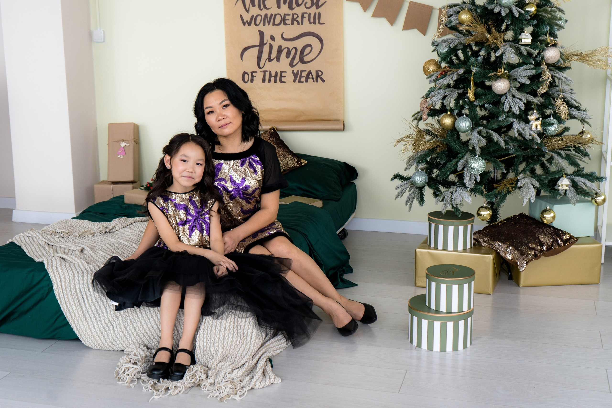 Платья Family look. Фотостудия Малина в городе Улан-Удэ. Фотограф Ирина Жарникова