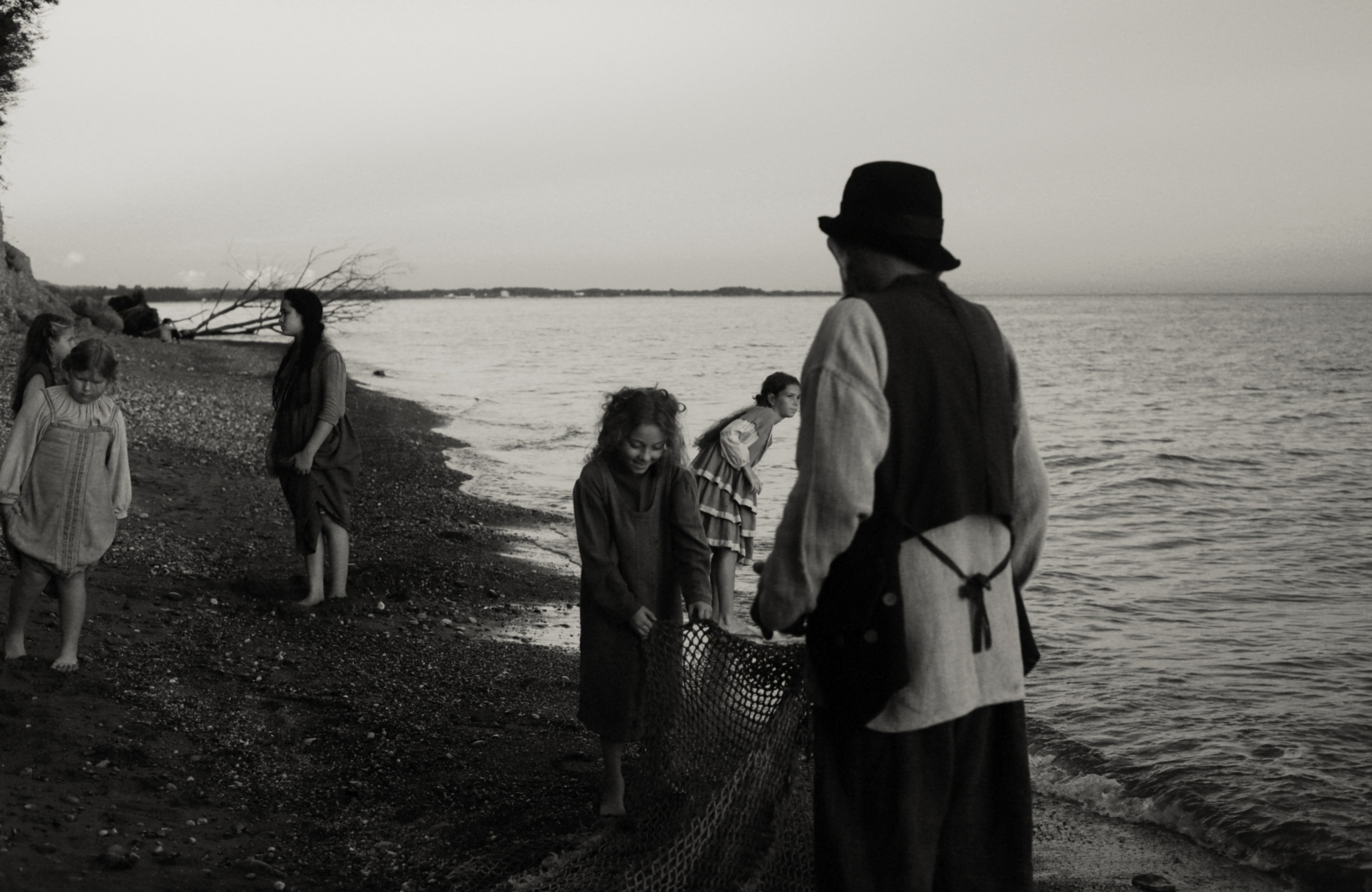 Кинематографическая съемка. Старик и дети. Ekaterina Beridze