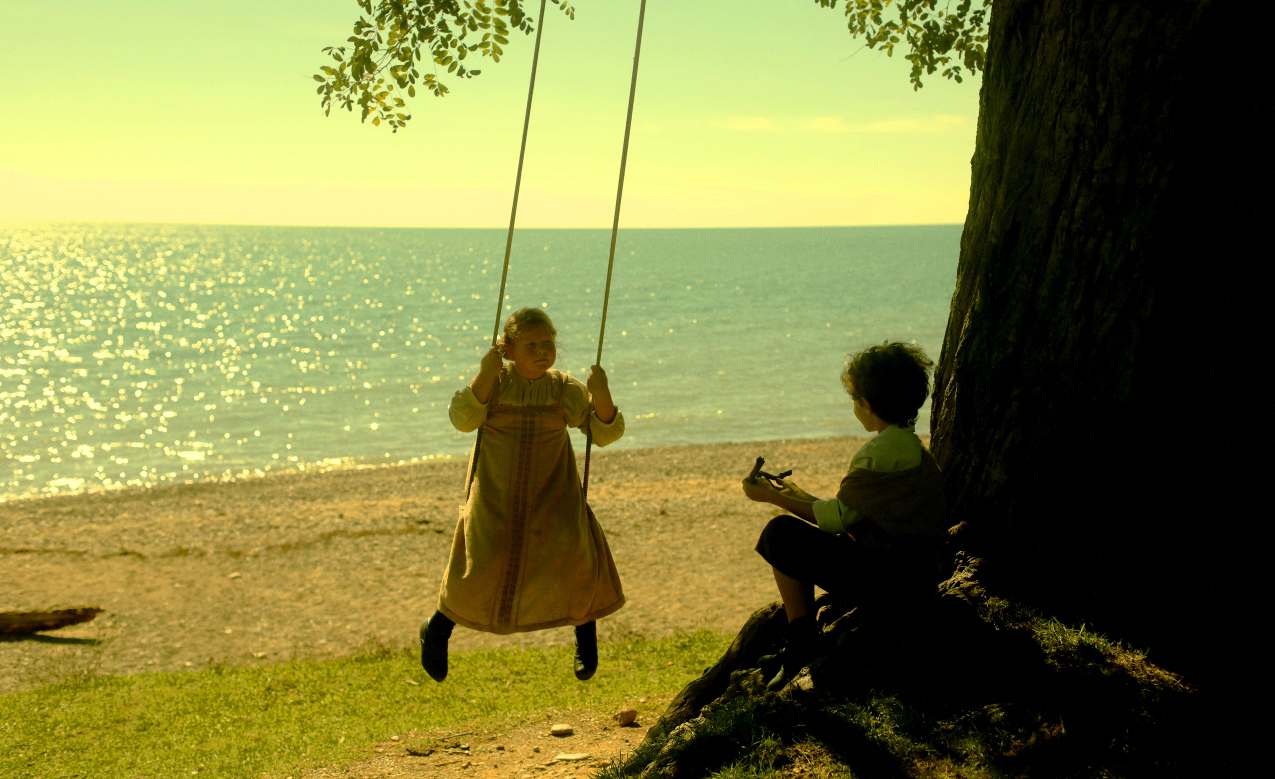 Кинематографическая съемка. Старик и дети. Ekaterina Beridze