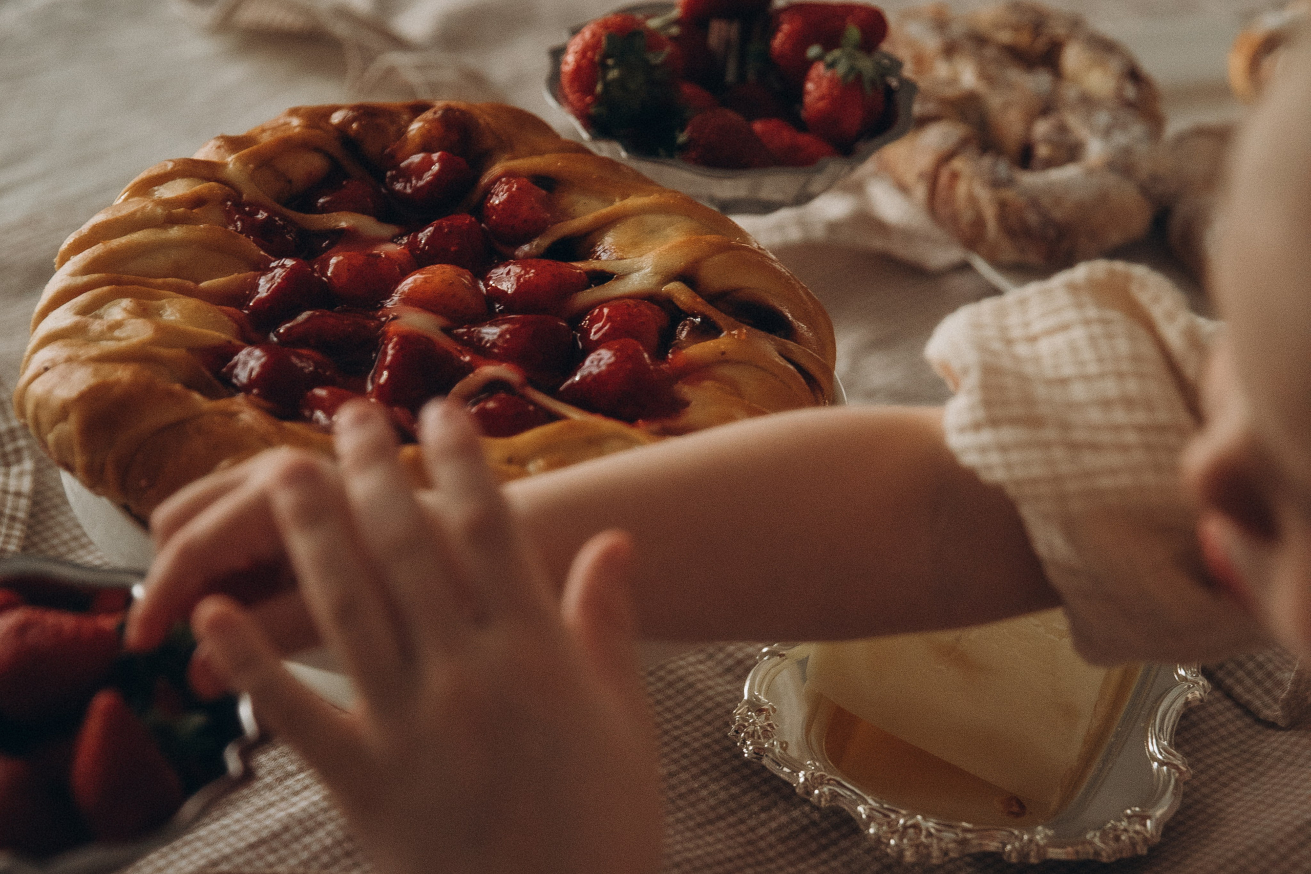 Клубничный пирог. Фотограф  Челябинск Варвара Шарапова