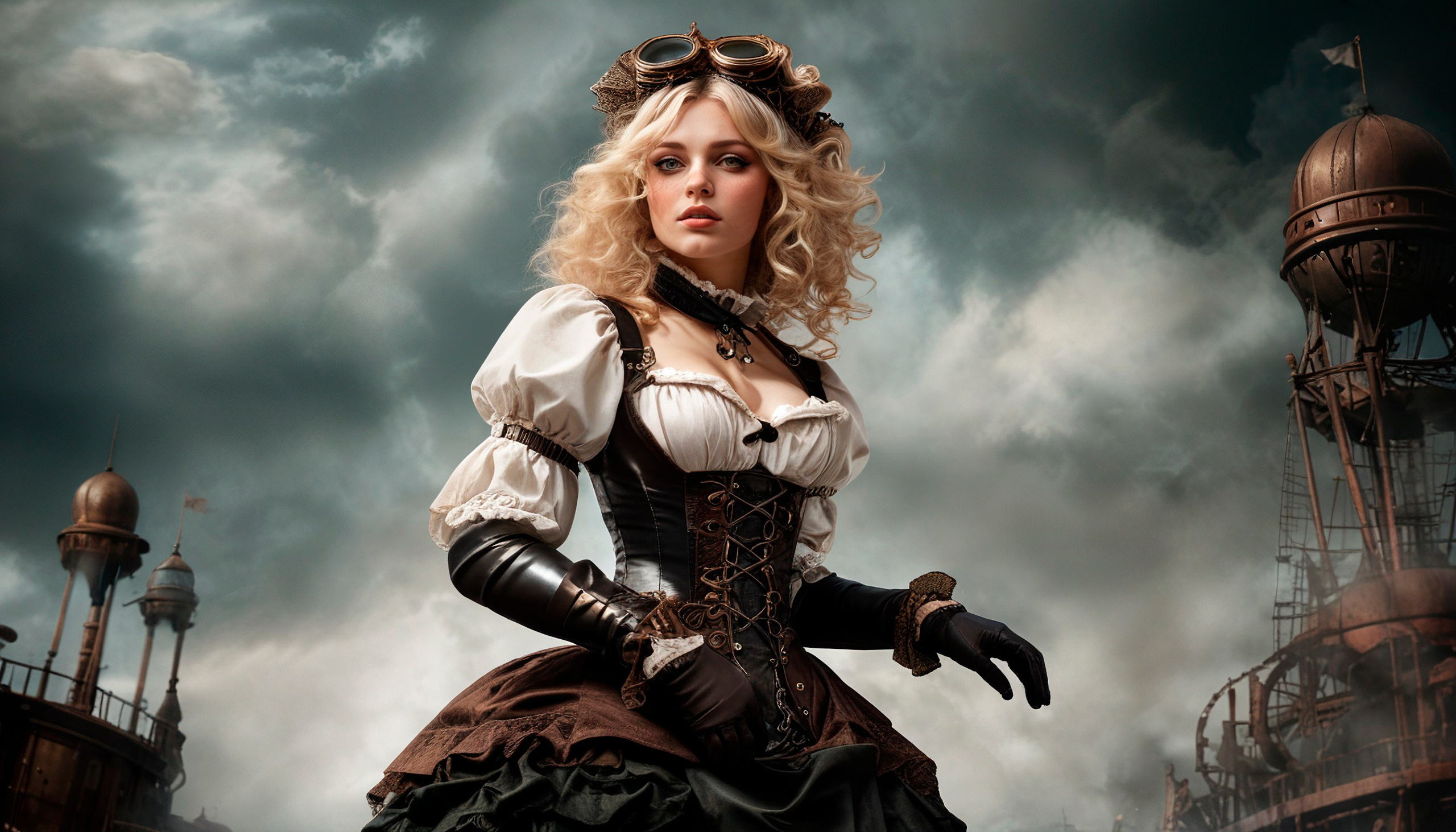 Alice is in Steampunk Country..There are clouds of smoke and steam all around, the roar of steam engines, the smell of burning coal...