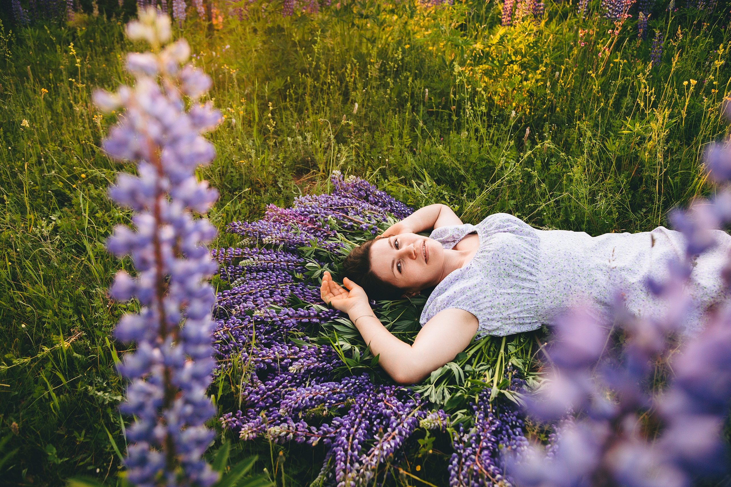 Фотосессия в люпинах для Крестины. Дима Никитин свадебный и семейный фотограф в Ижевске и Удмуртии с 2007 года