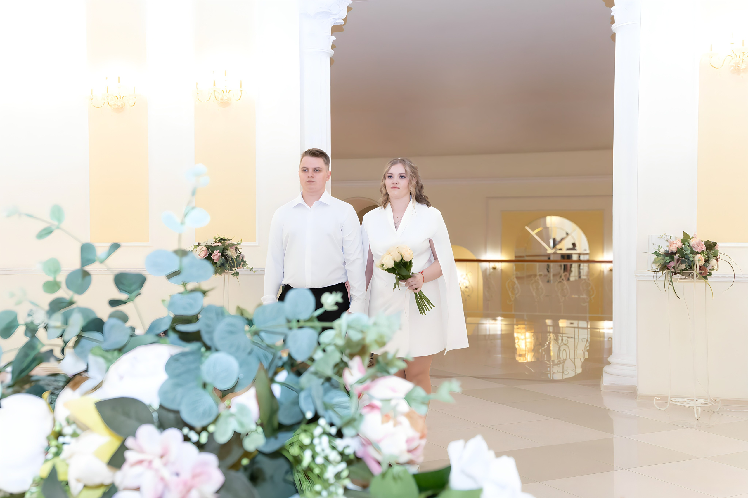 Регистрация в ЗАГс г. Королев + фотосессия в студии ЗАГСа г. Королев проспект Королева д. 14. Юлия Егорова | Свадебный фотограф, семейный фотограф Москва, МО • Портреты • репортажи • день рождения • Love Story • дети