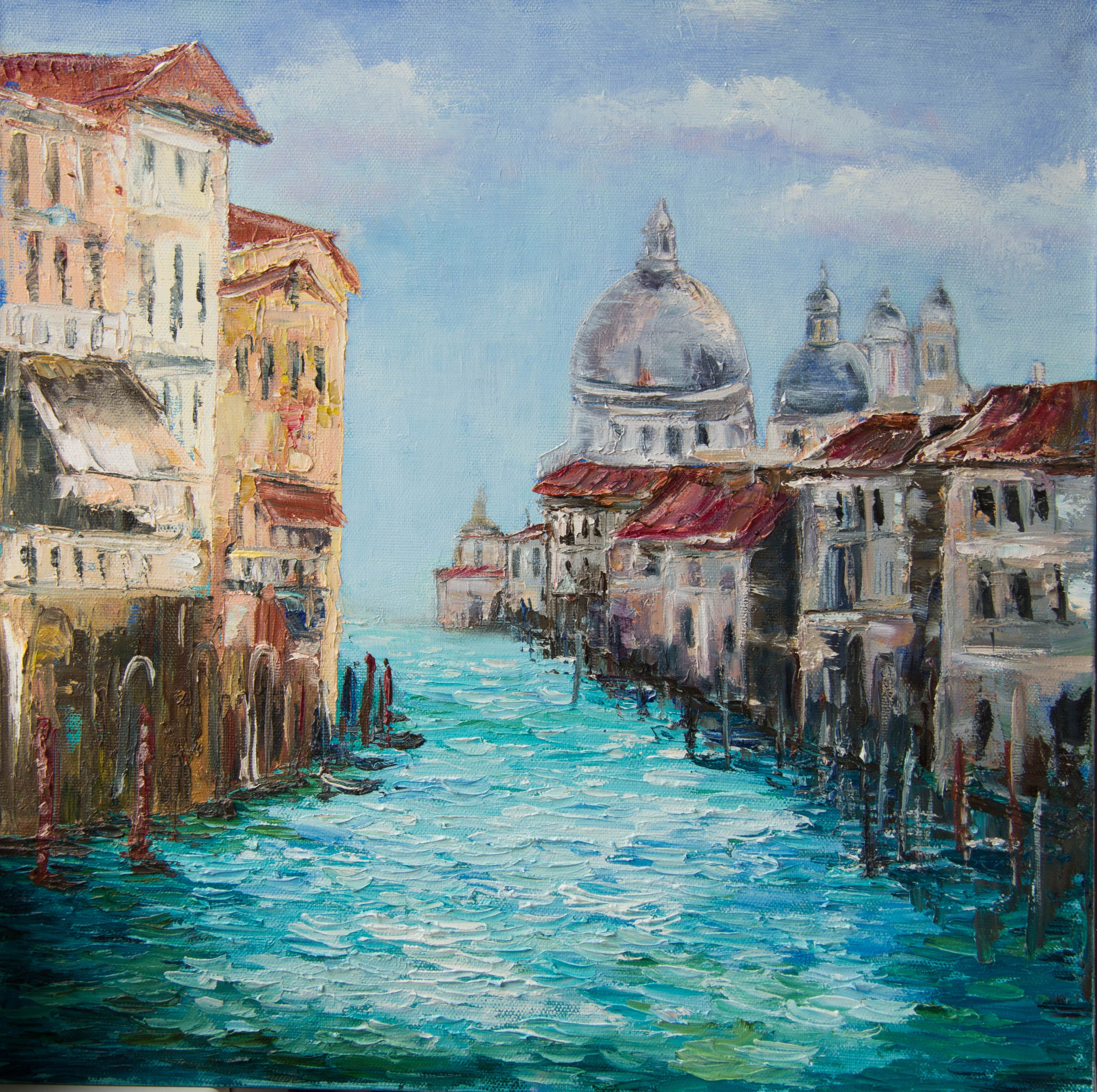 Венеция. Холст, масло 50*50.  картина написана по фотографии известного фотографа-путешественника 
