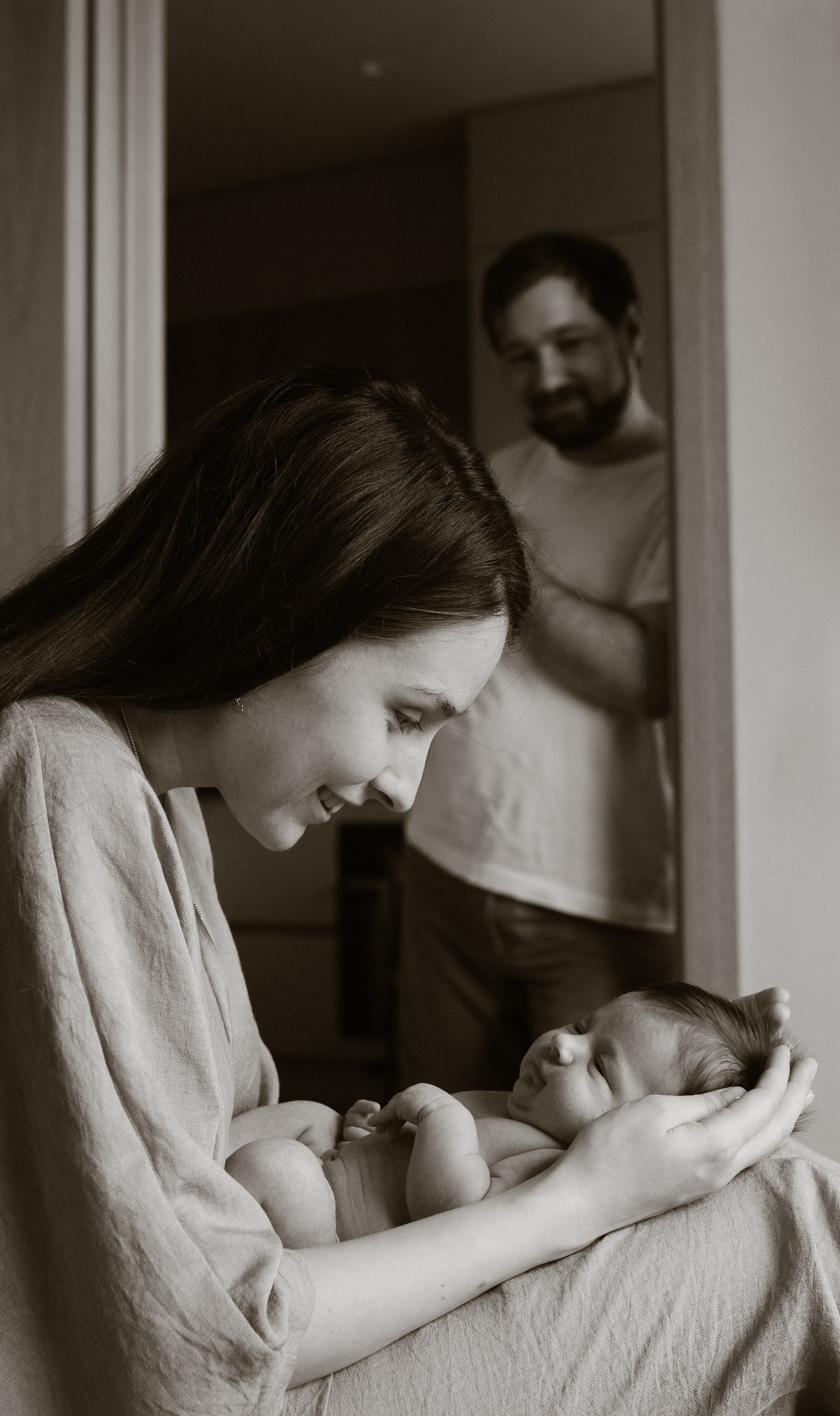 Василисе 1 месяц. Семейный, ньюборн фотограф, фотограф на роды в Москве, Виктория Тюльдюкова