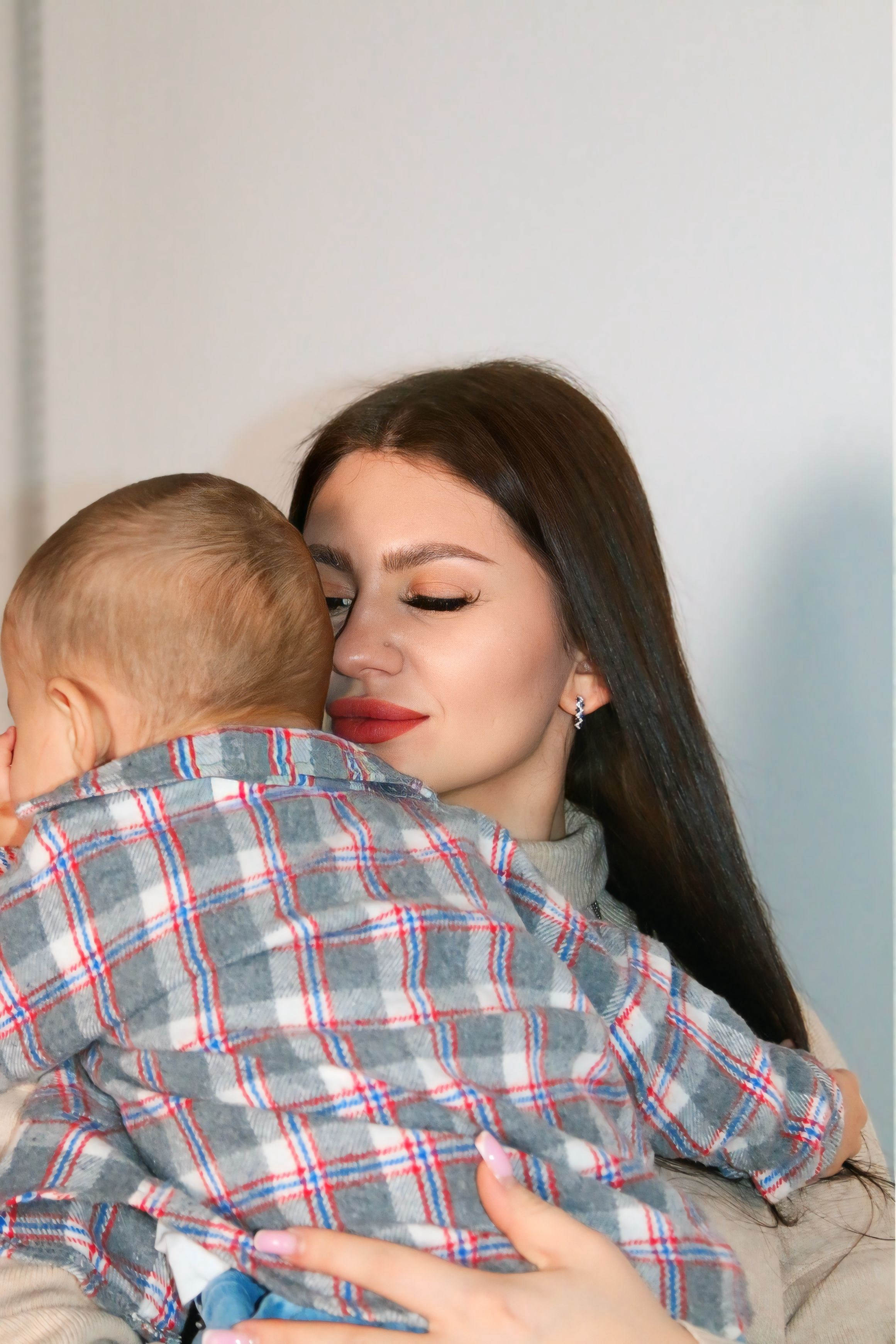 Новогодняя фотосессия мамы с сыном