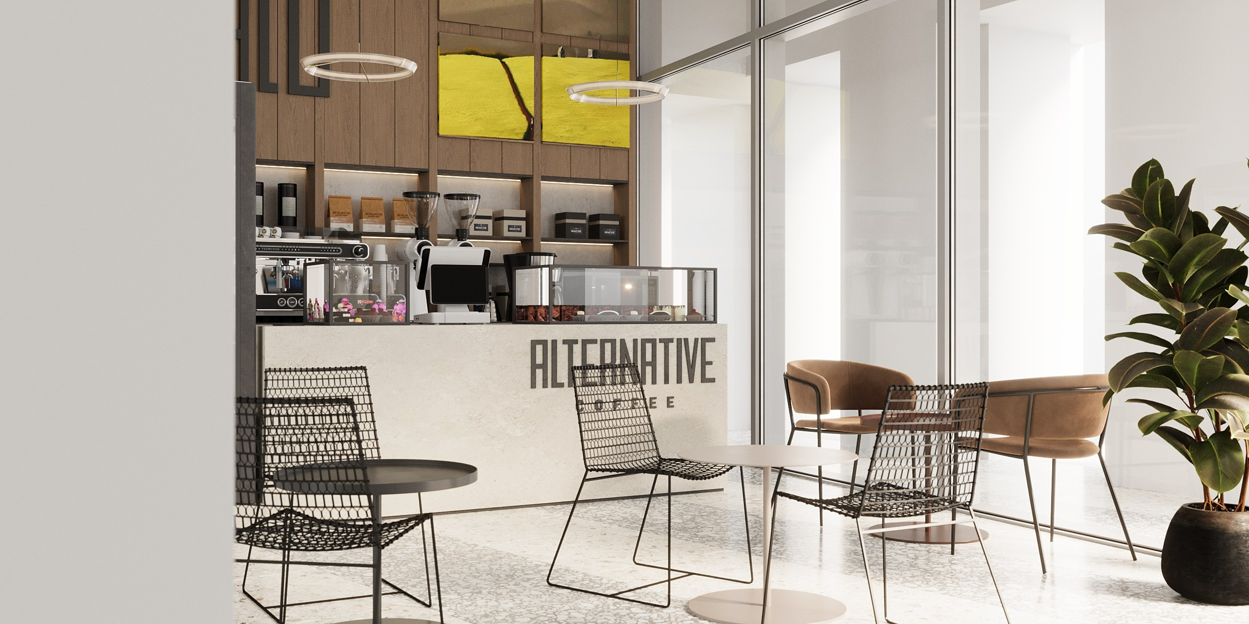 Кафе ALTERNATIVE в Москве. Студия дизайна интерьера в Москве Калараш Александр