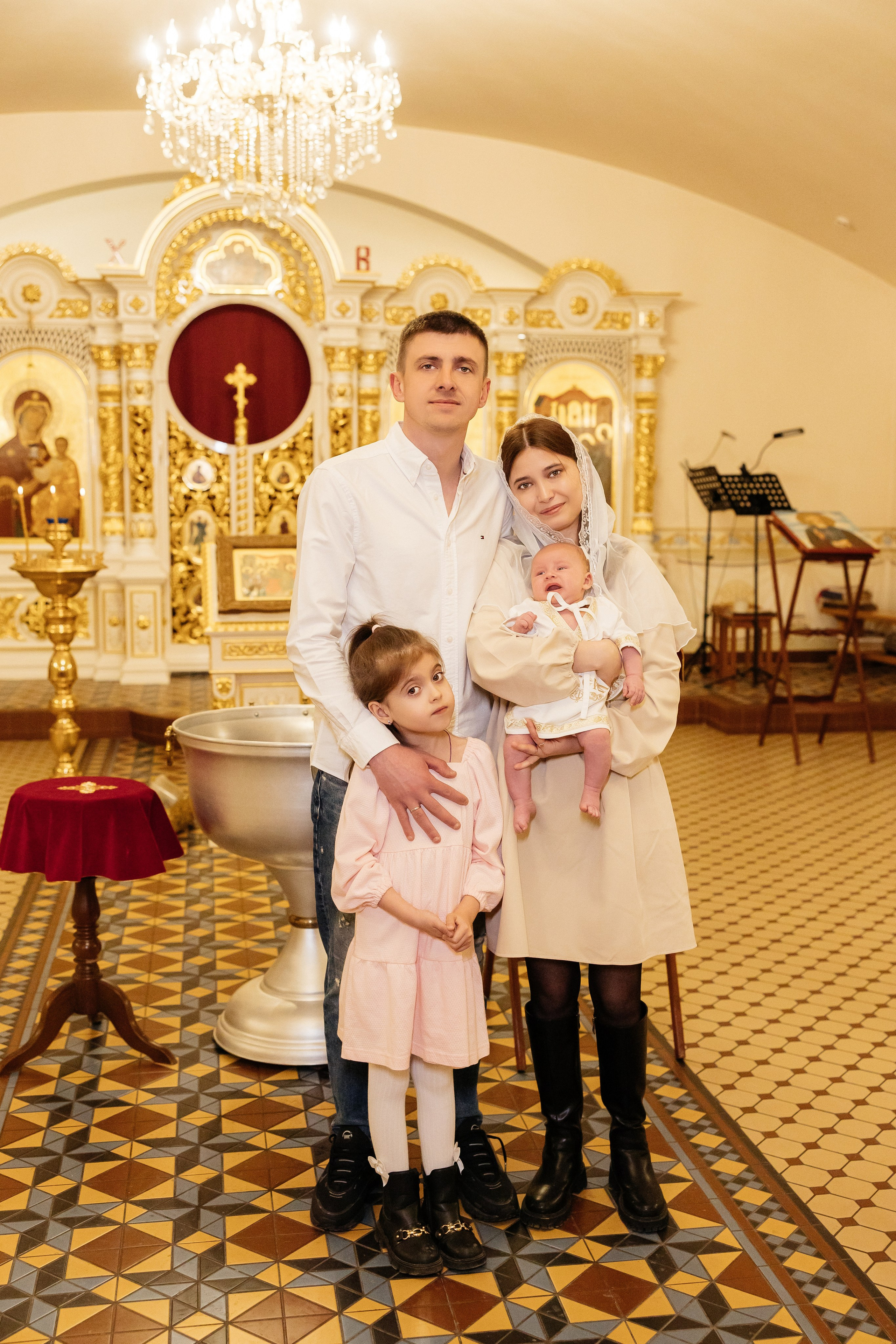 Таинство Крещения Максима и Александра. Храм Покрова Пресвятой Богородицы