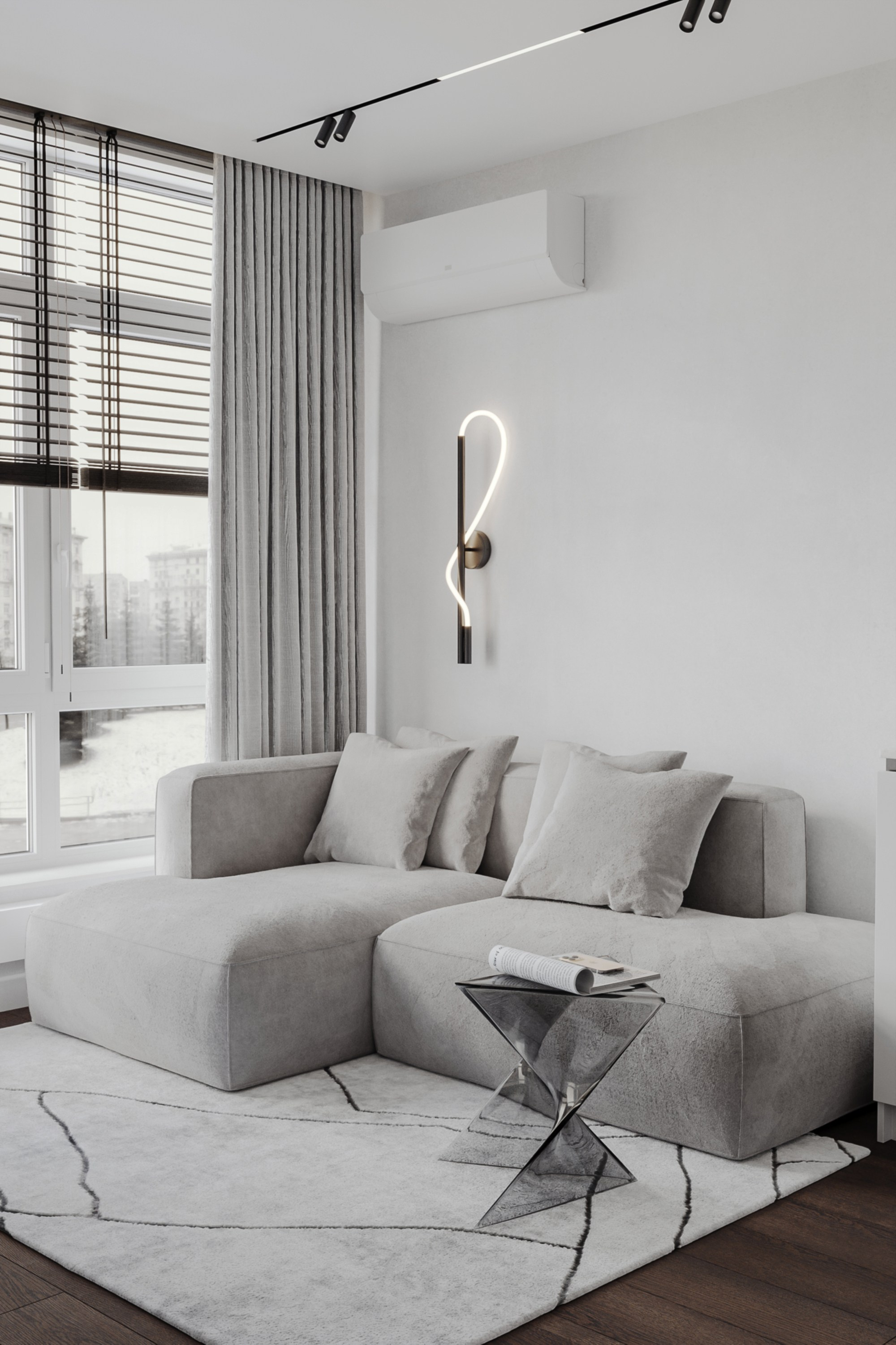 Гостиная. Stone Alina Интерьерная визуализация