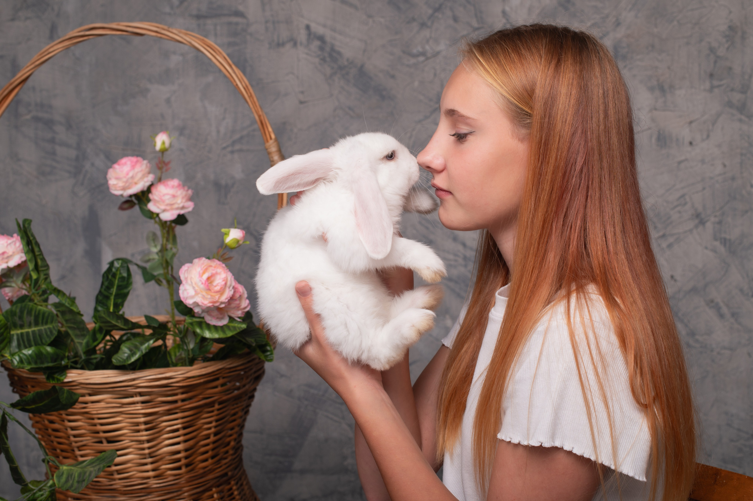 Дети и кролик. Детский фотограф в Новокузнецке Николай Чекалин