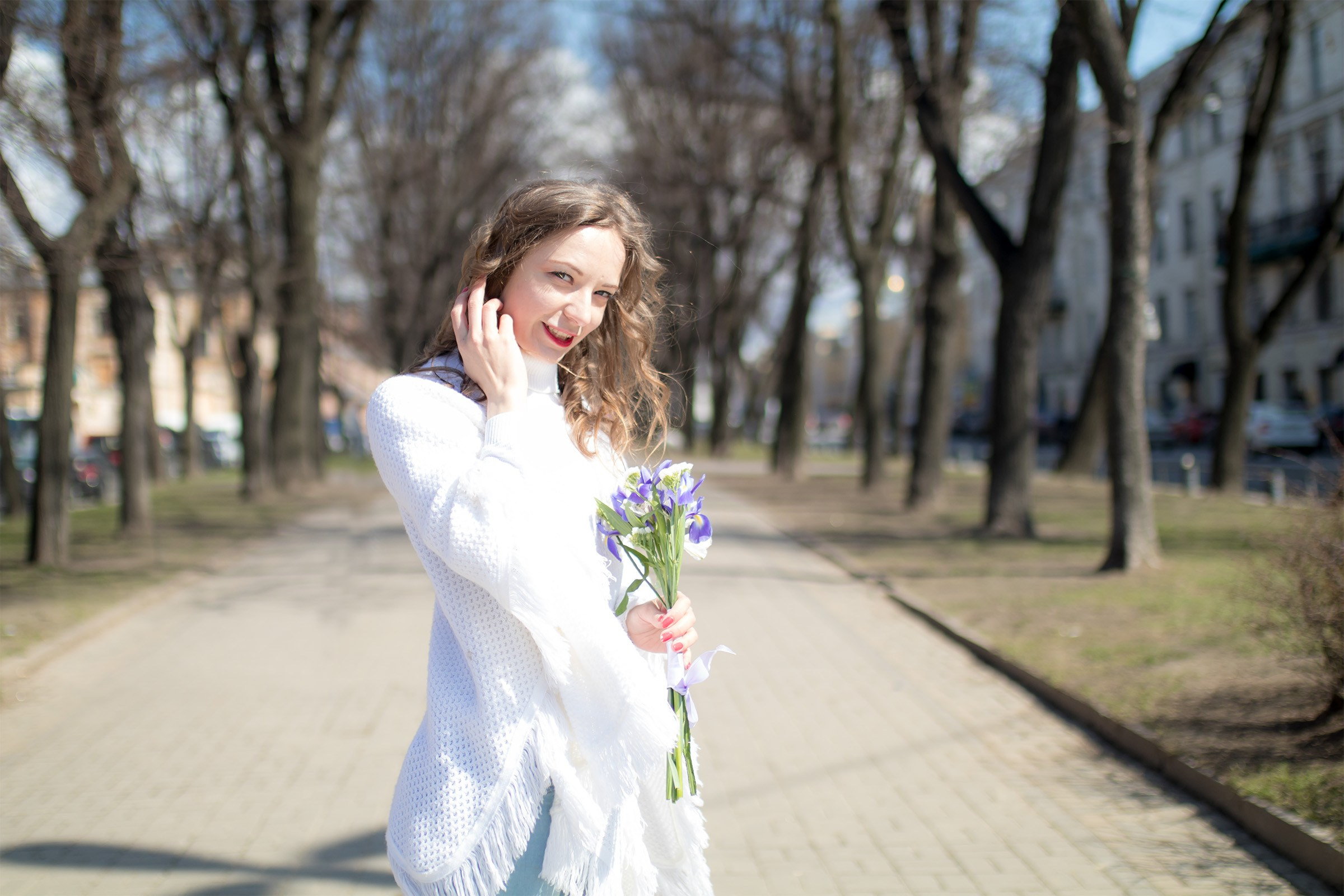 Лиза. Весна в пончо. Портретный фотограф в Санкт-Петербурге Александр Быстрицкий