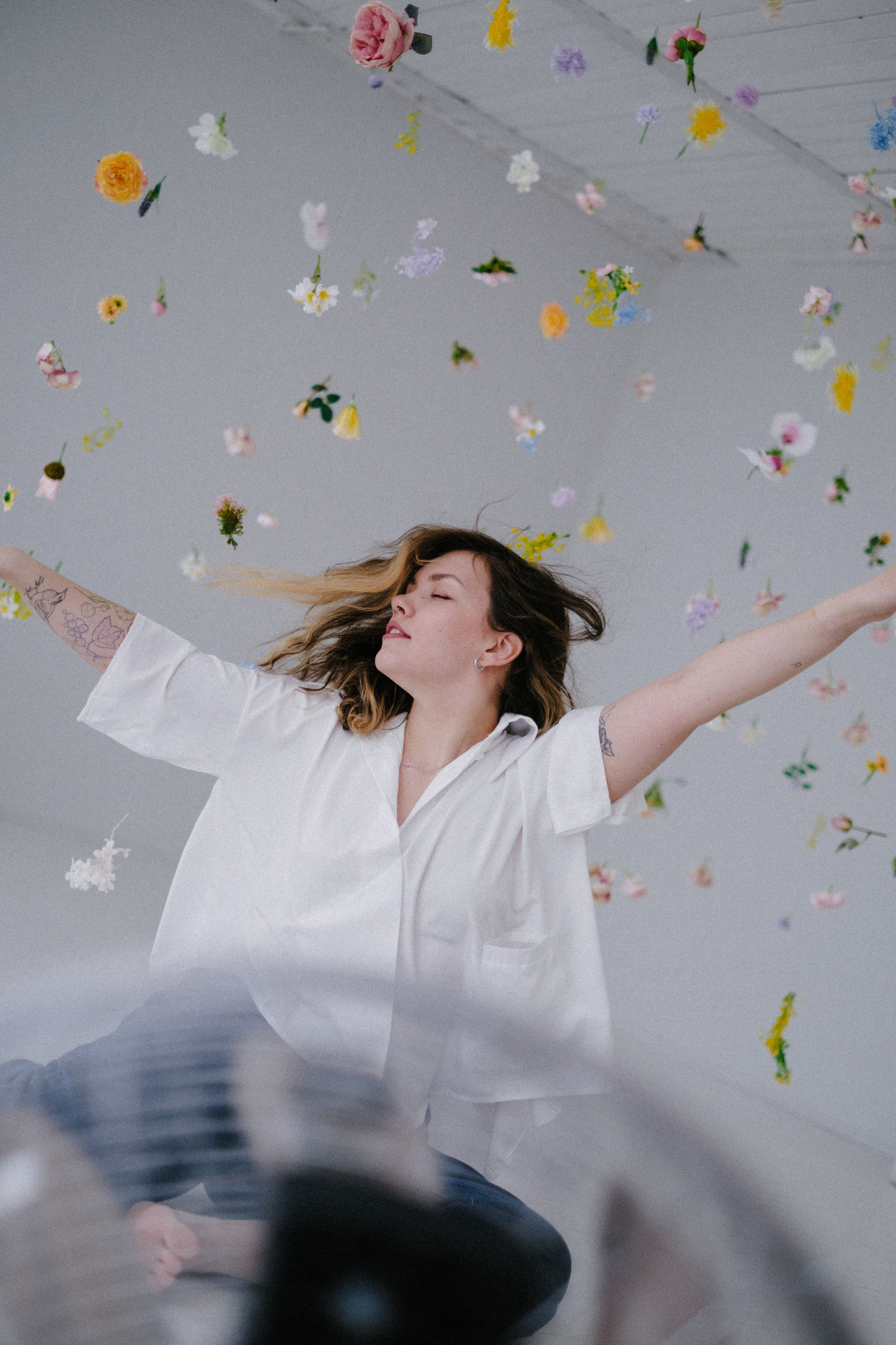 Фотосессия с цветами в студии Новосибирска. Ксения Ильиных — Фотограф в Новосибирске