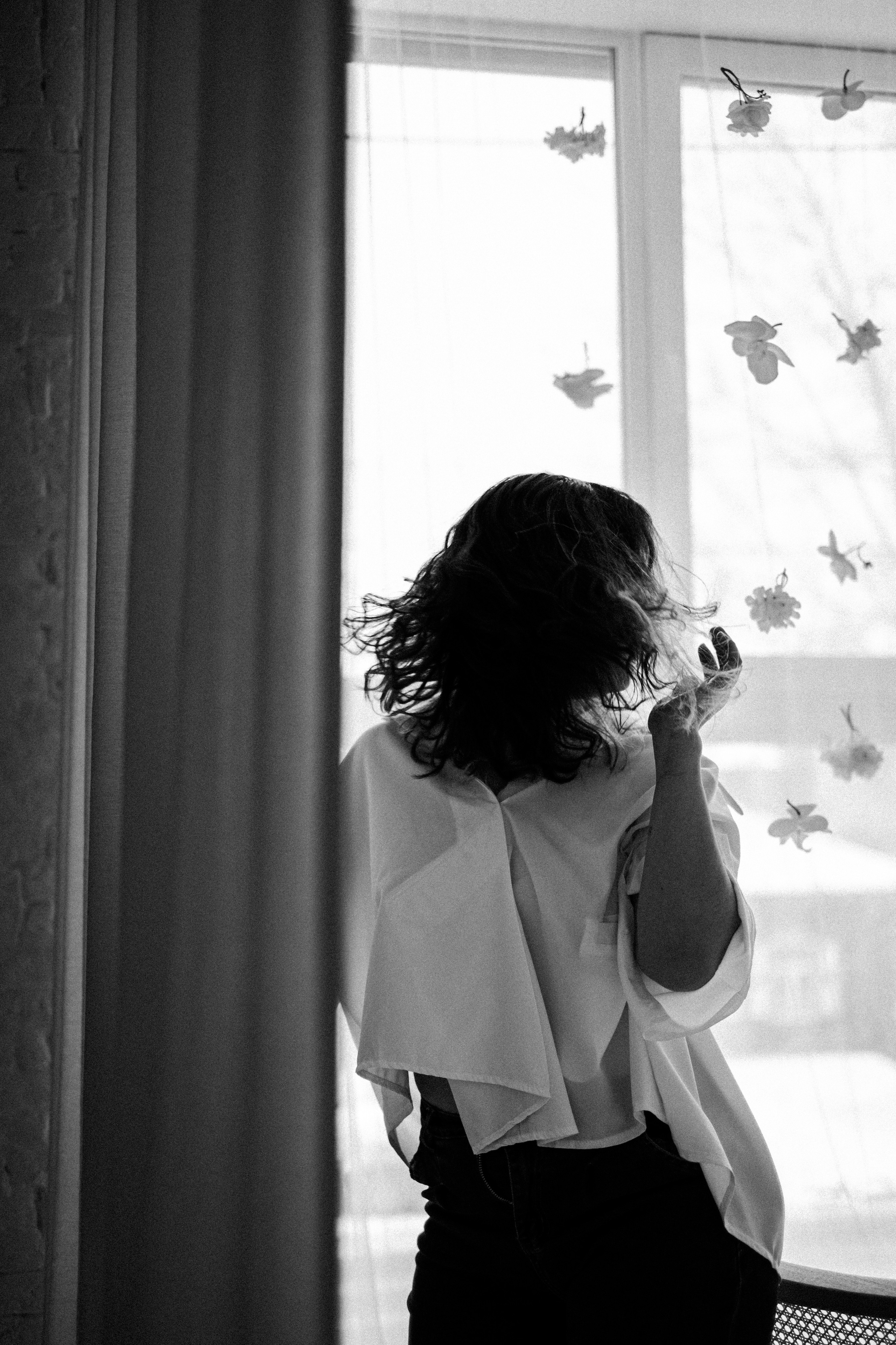 Фотосессия с цветами в студии Новосибирска. Ксения Ильиных — Фотограф в Новосибирске