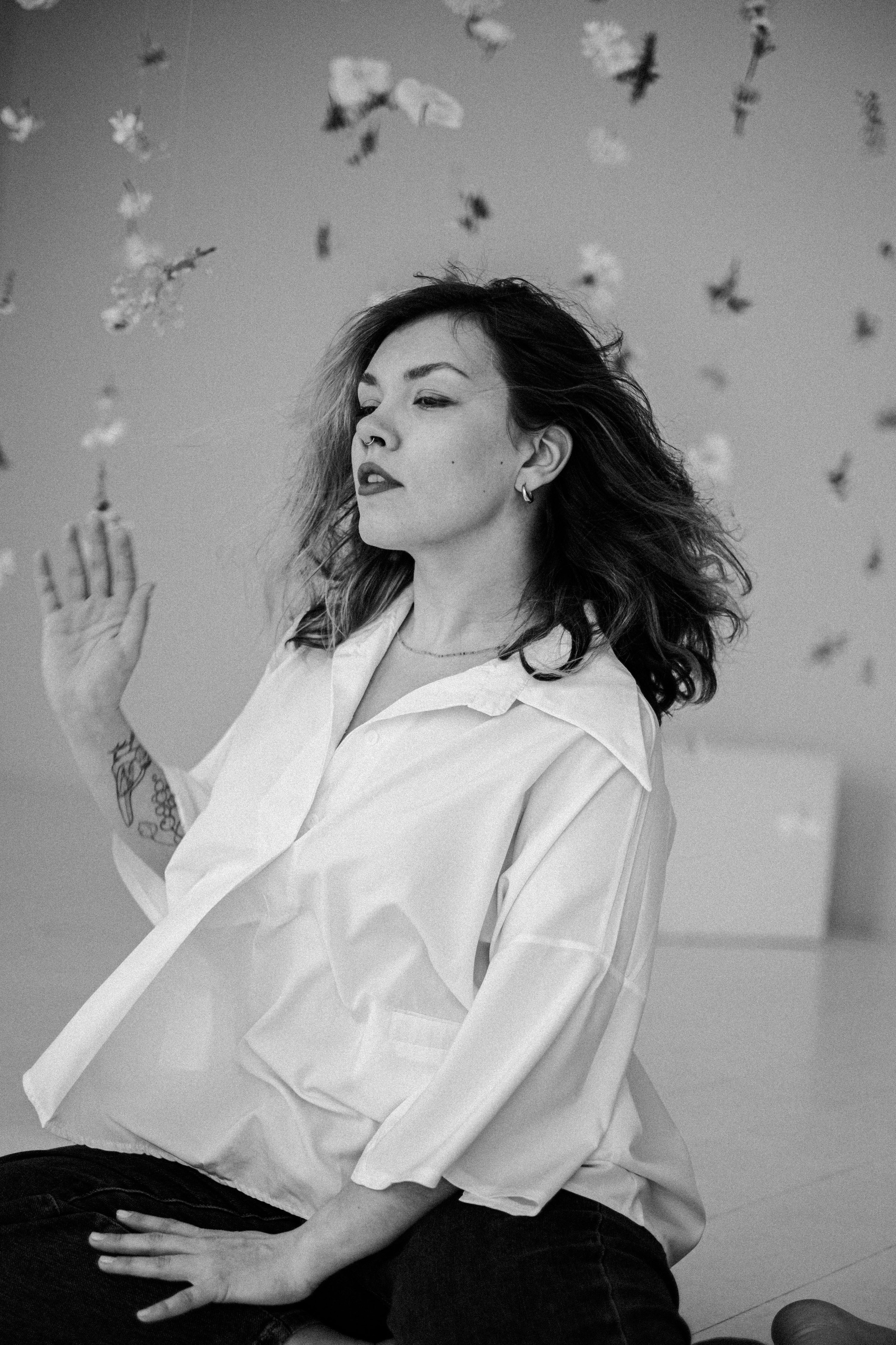 Фотосессия с цветами в студии Новосибирска. Ксения Ильиных — Фотограф в Новосибирске