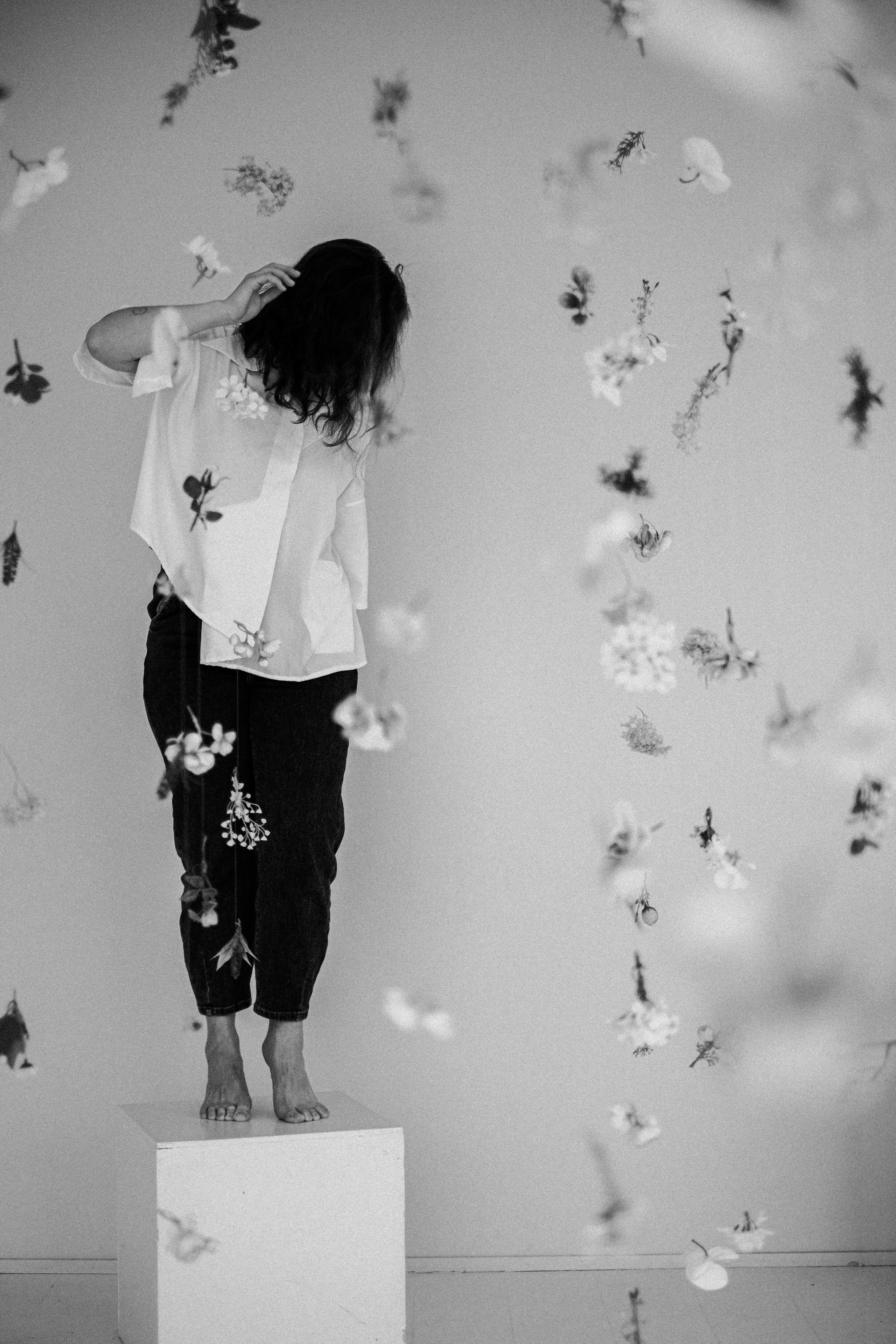 Фотосессия с цветами в студии Новосибирска. Ксения Ильиных — Фотограф в Новосибирске