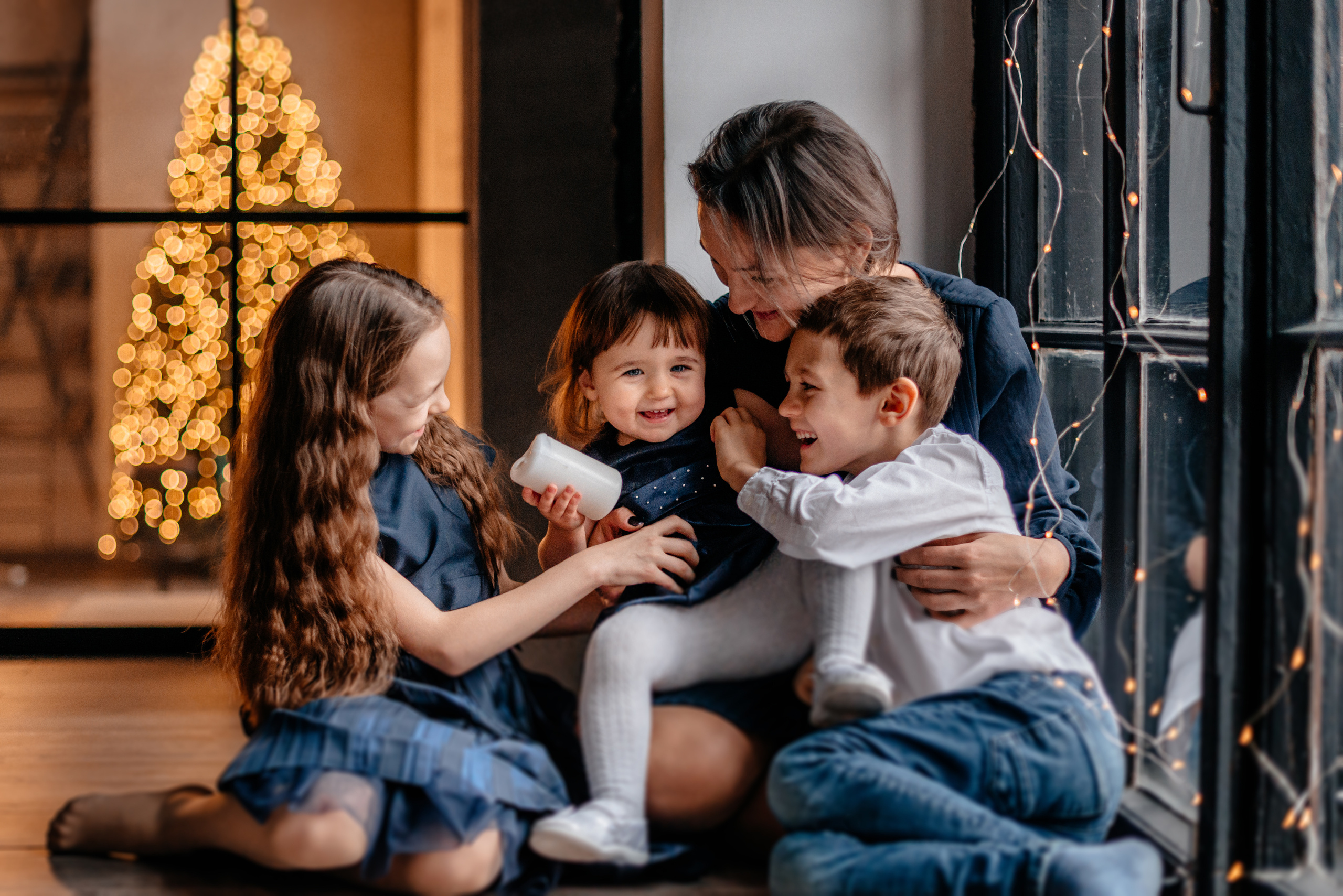 Новогодняя фотосессия в студии СПб. Семейный и детский фотограф в Санкт-Петербурге Маша Бичан