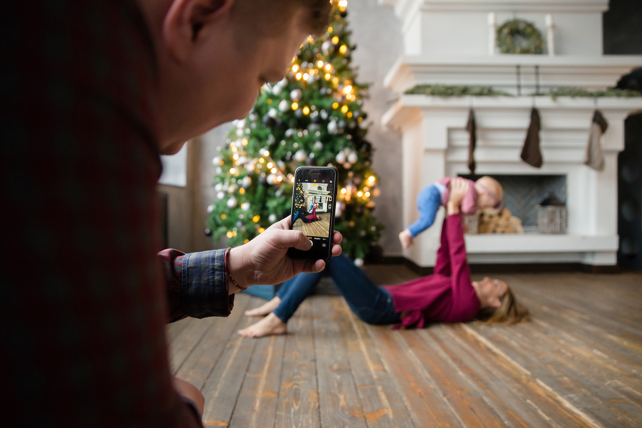 Новогодняя фотосессия в студии СПб. Семейный и детский фотограф в Санкт-Петербурге Маша Бичан