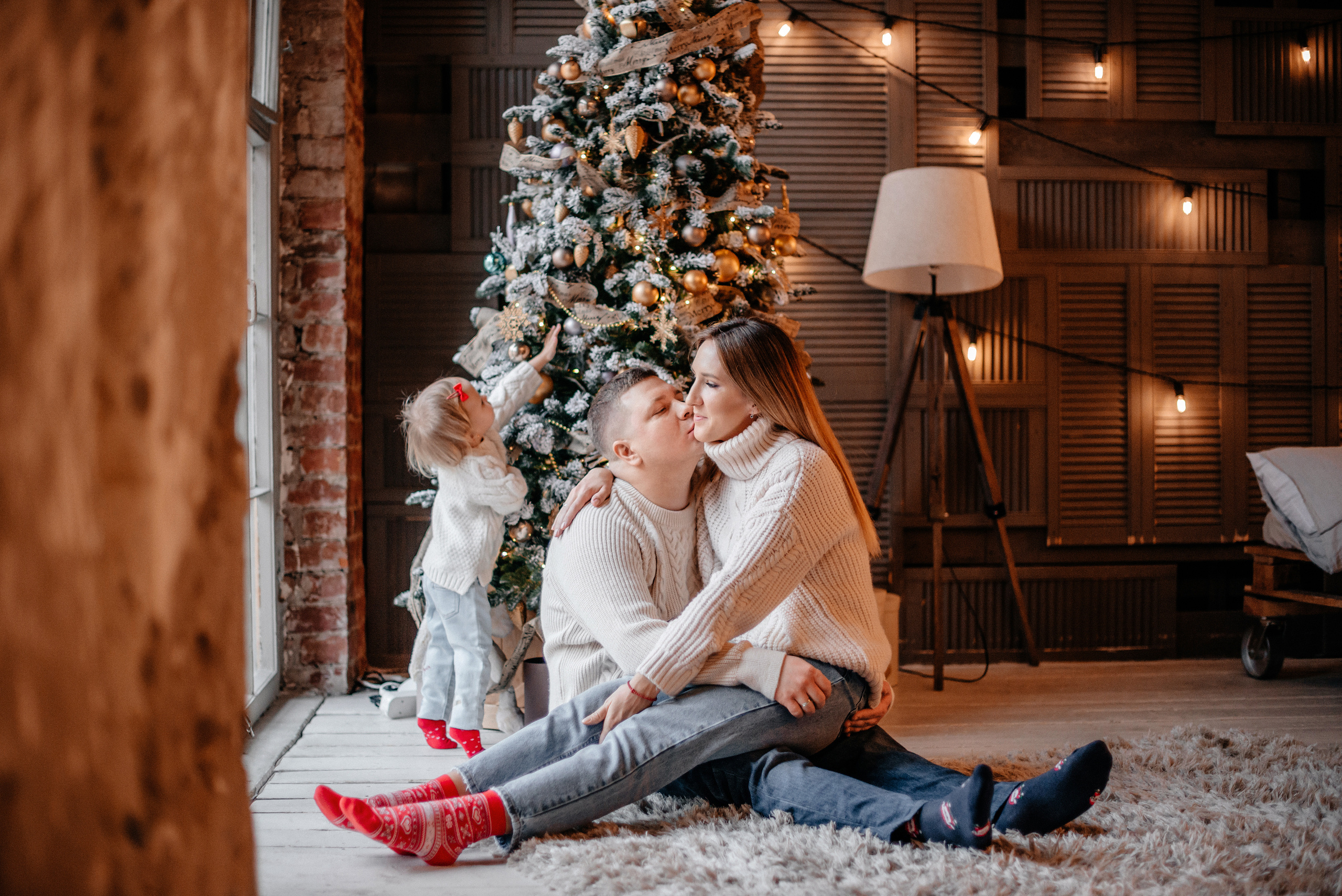 Новогодняя фотосессия в студии СПб. Семейный и детский фотограф в Санкт-Петербурге Маша Бичан