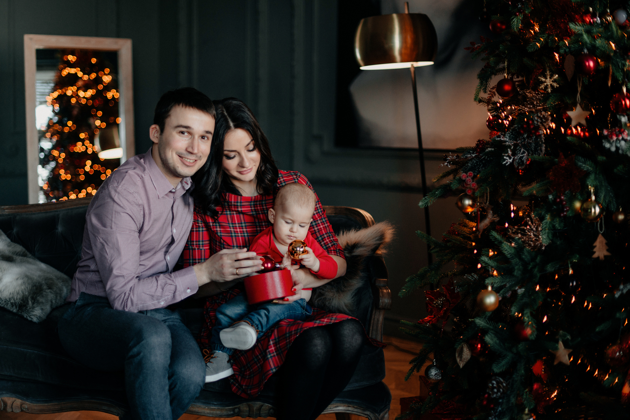 Новогодняя фотосессия в студии СПб. Семейный и детский фотограф в Санкт-Петербурге Маша Бичан
