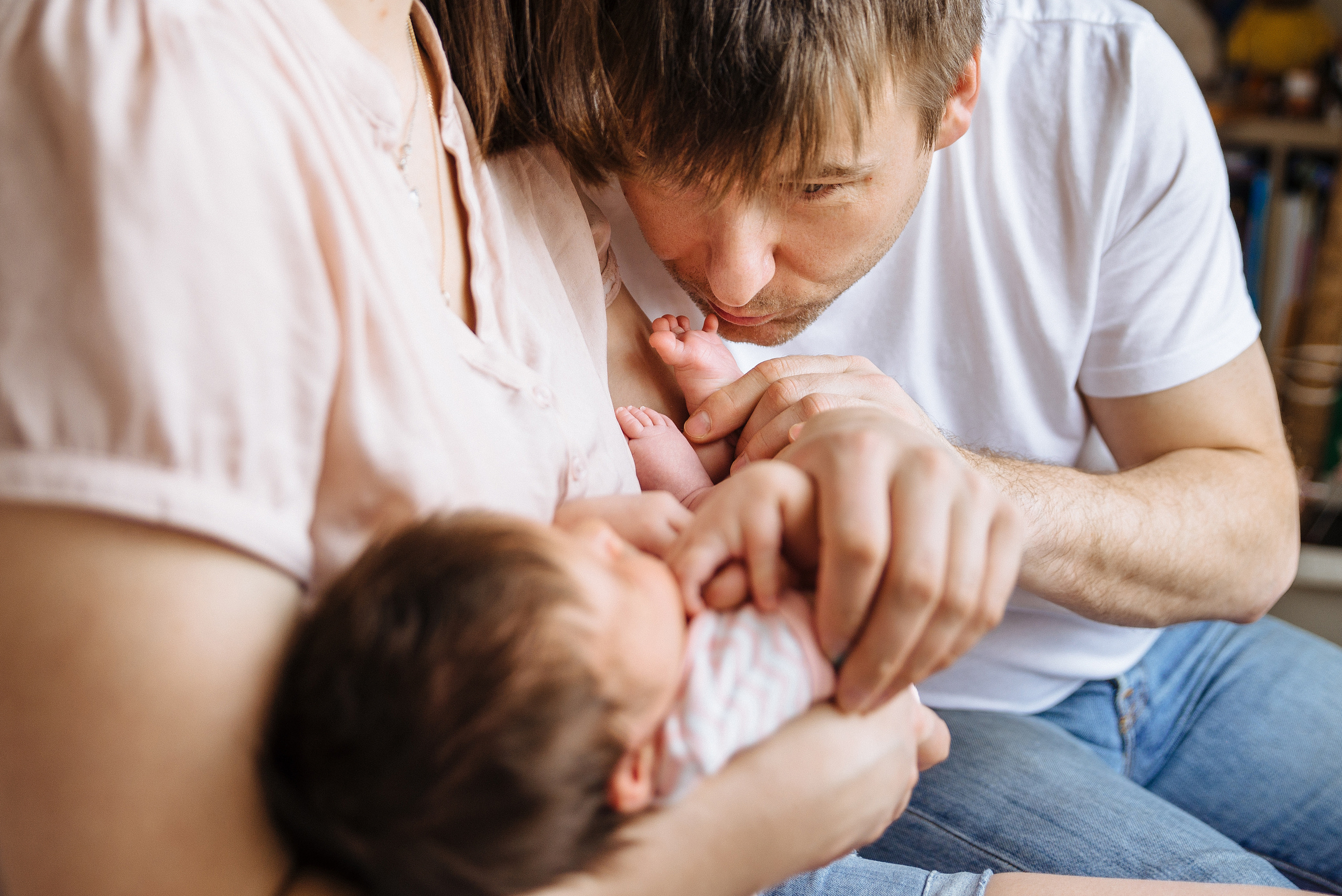 Фотосессия новорожденных дома СПб. Семейный и детский фотограф в Санкт-Петербурге Маша Бичан