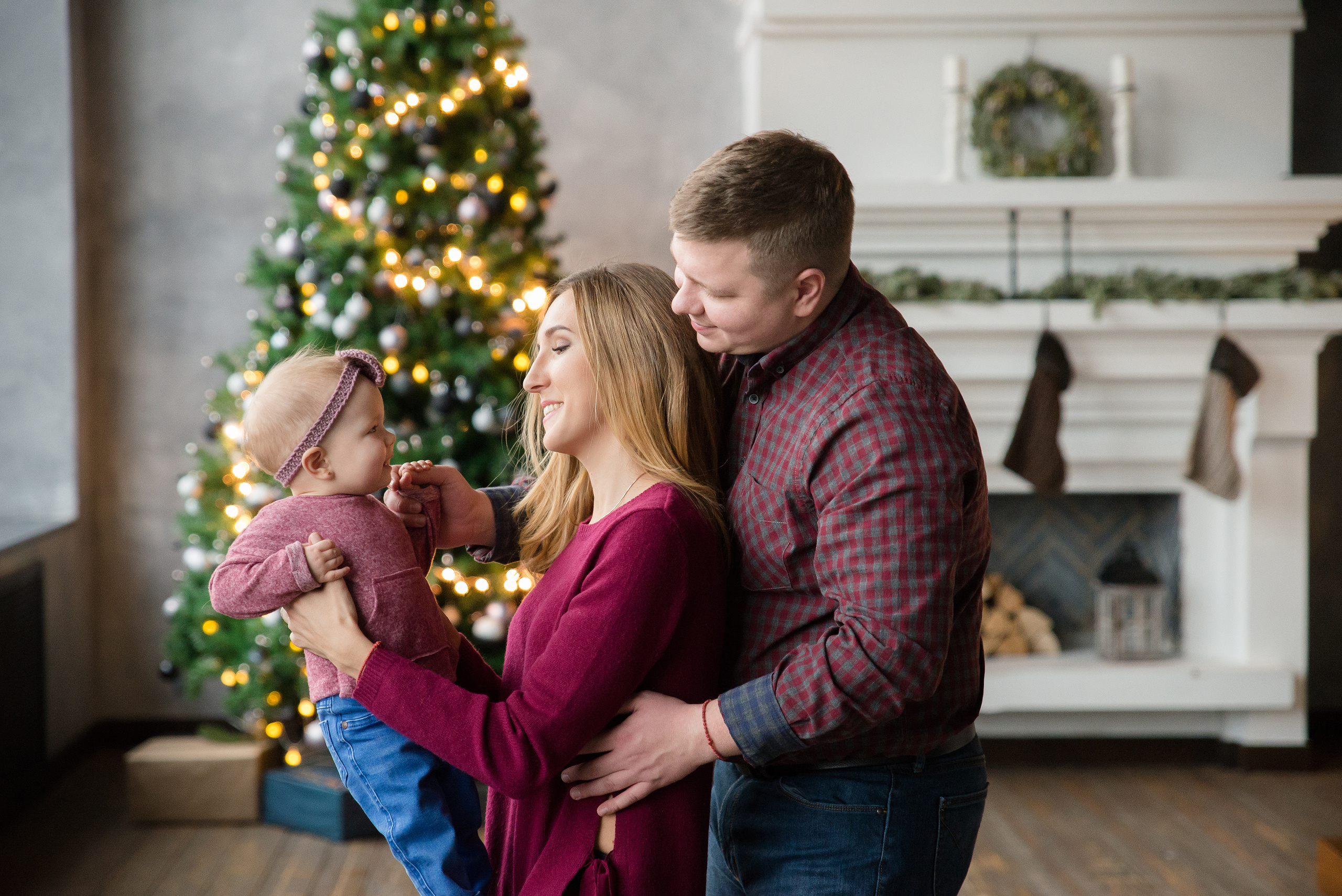 Новогодняя фотосессия в студии СПб. Семейный и детский фотограф в Санкт-Петербурге Маша Бичан