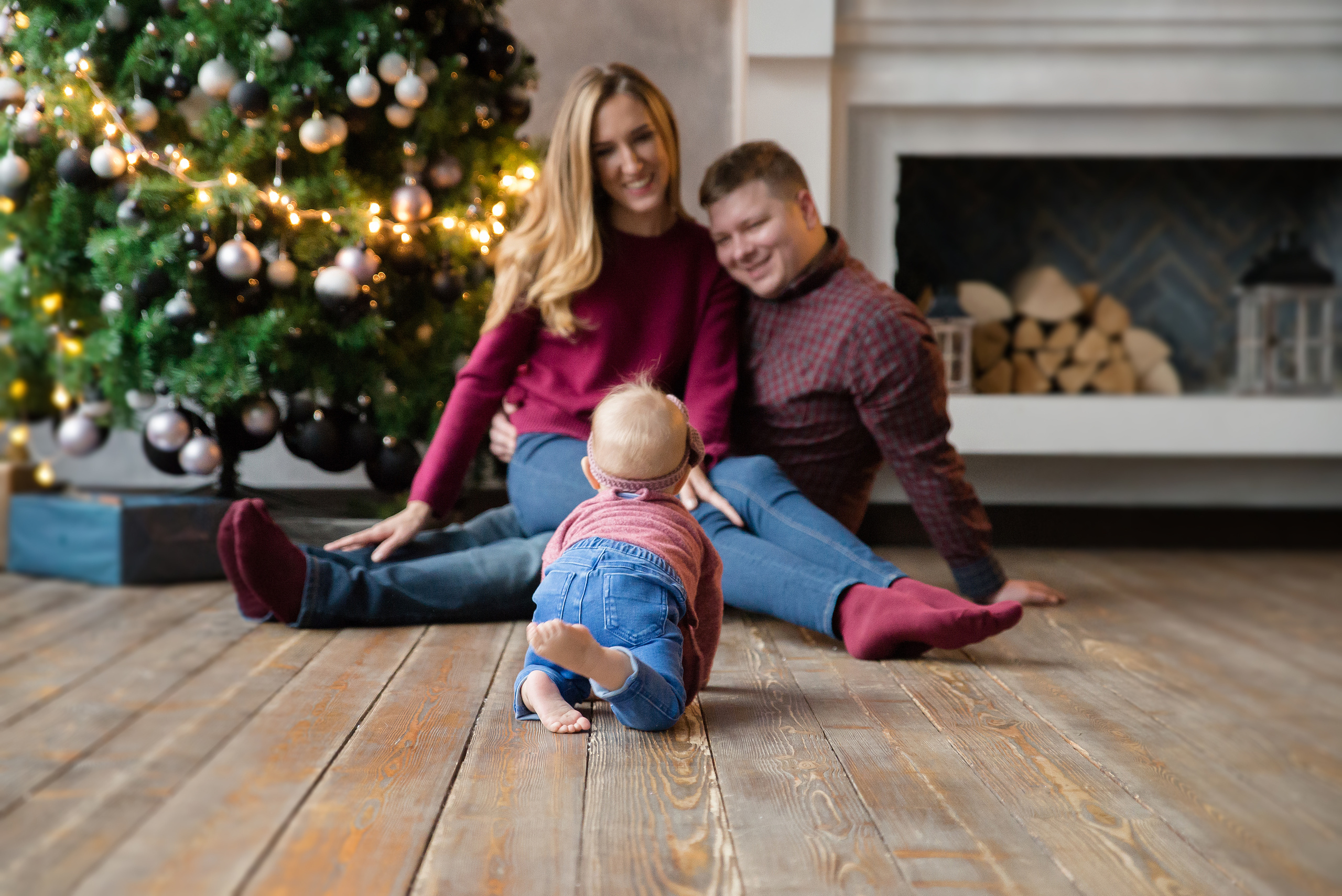 Новогодняя фотосессия в студии СПб. Семейный и детский фотограф в Санкт-Петербурге Маша Бичан