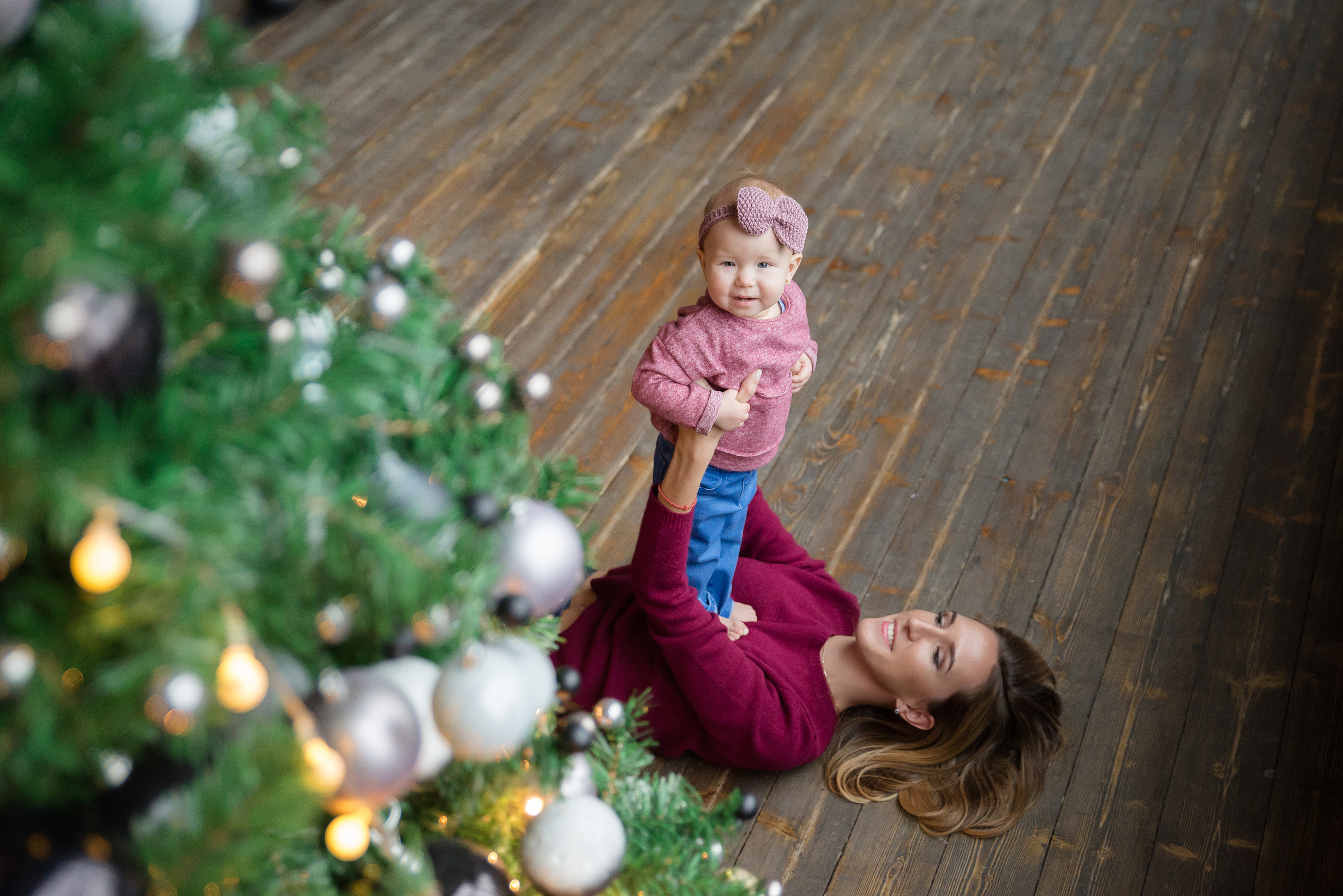 Новогодняя фотосессия в студии СПб. Семейный и детский фотограф в Санкт-Петербурге Маша Бичан