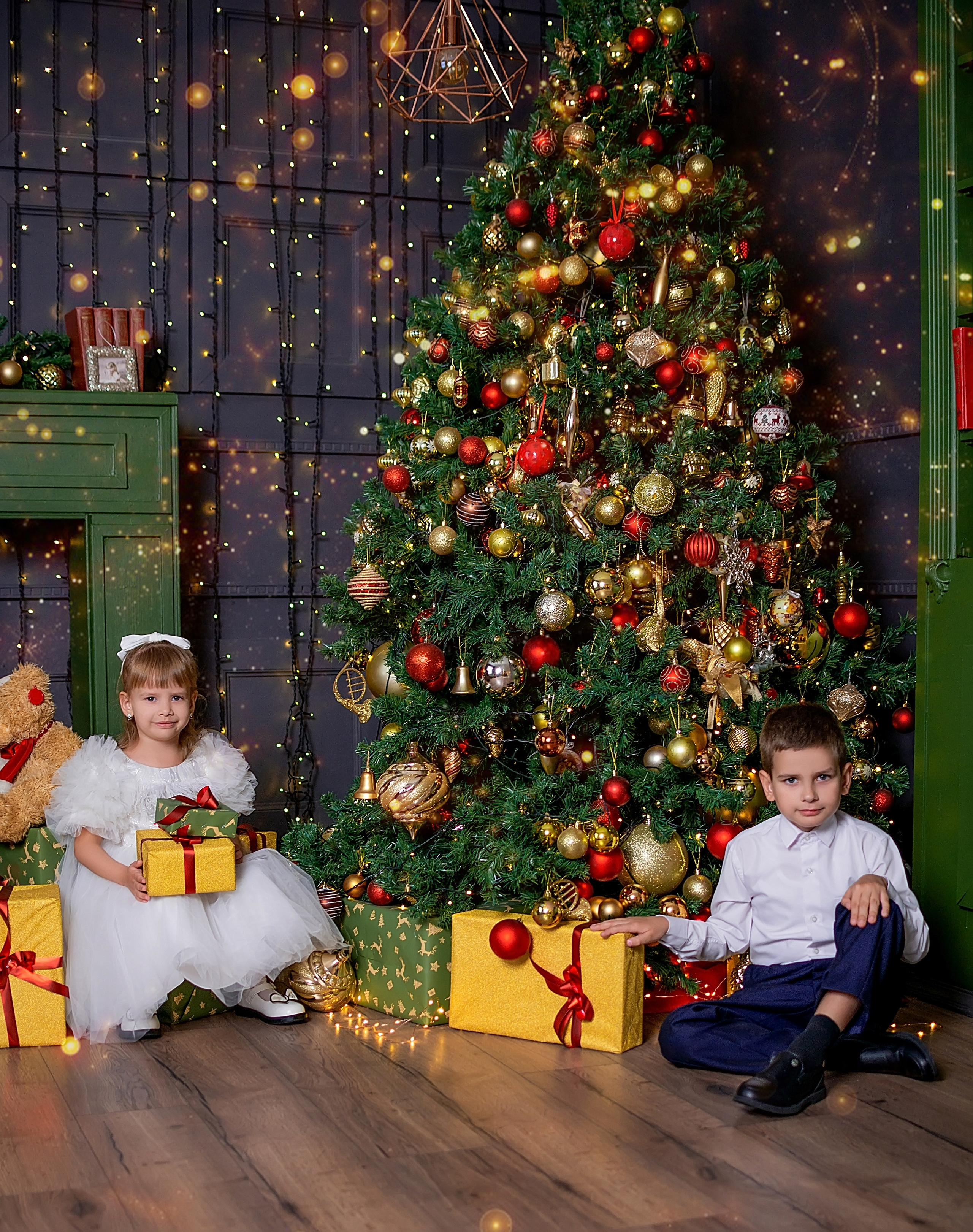 Новогодняя семейная фотосессия в Краснодаре 2023-2024. Фотограф новорожденных Краснодар Малышенко Надежда